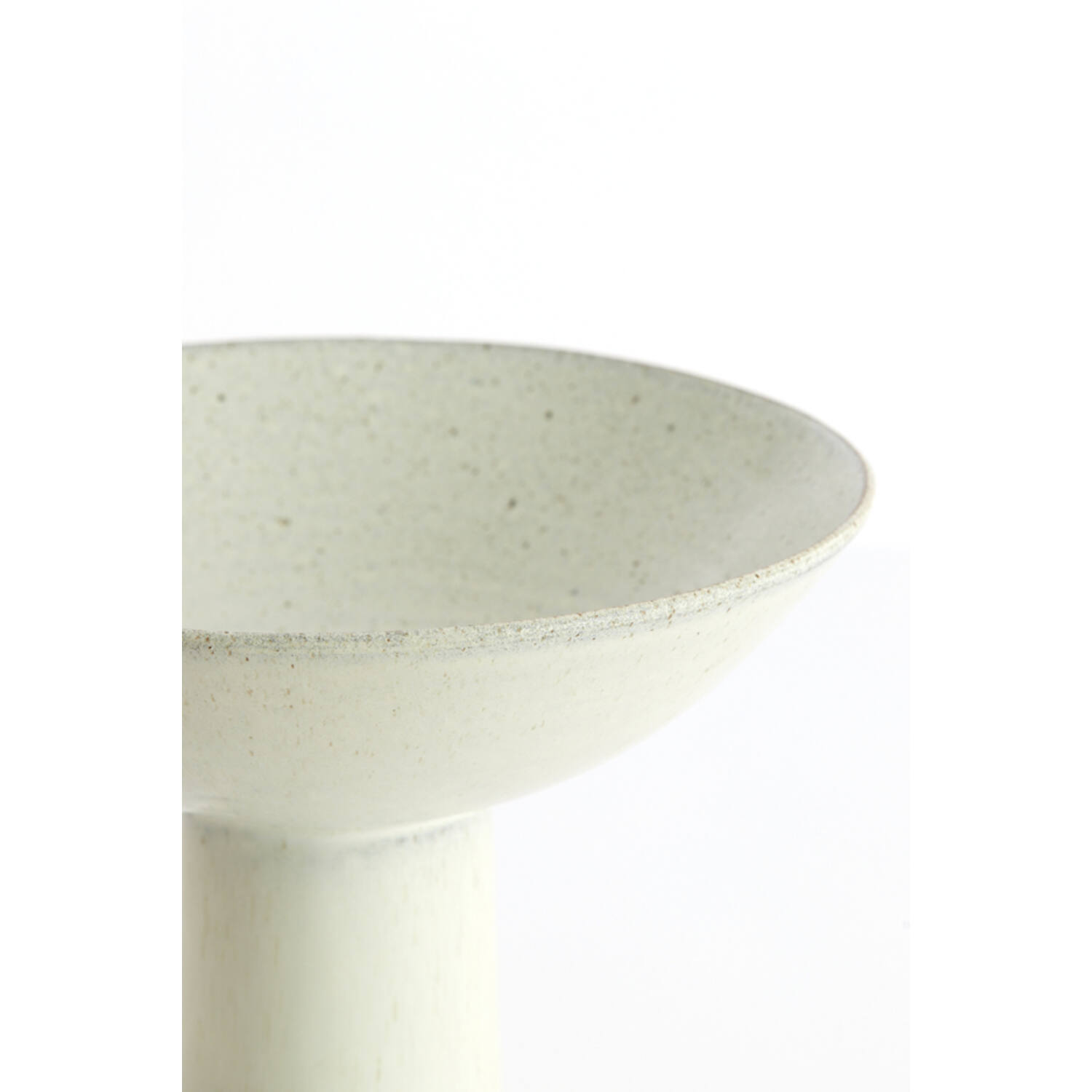 Dish on base Ø28x18,5 cm VASCO matt cream-sand
