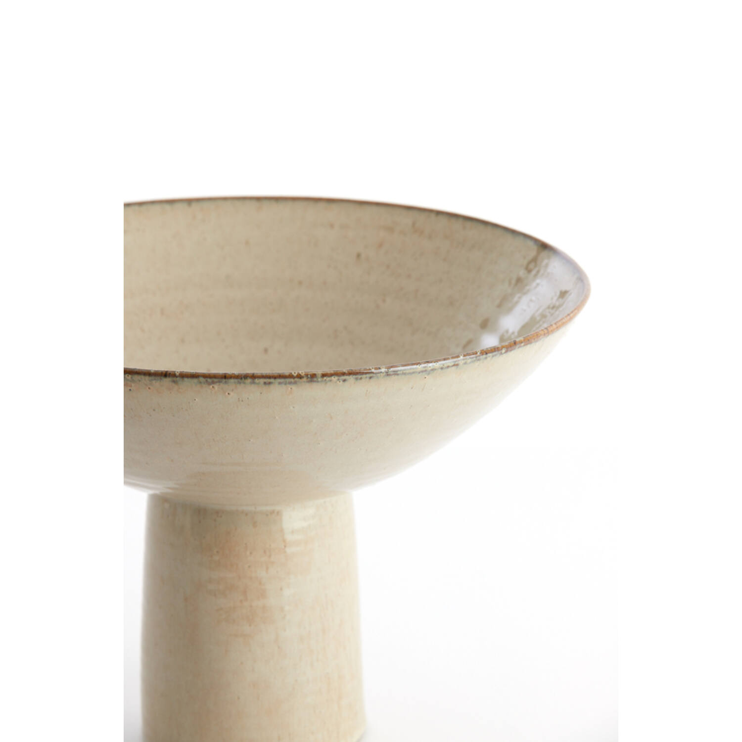 Dish on base Ø35,5x25,5 cm VASCO shiny beige