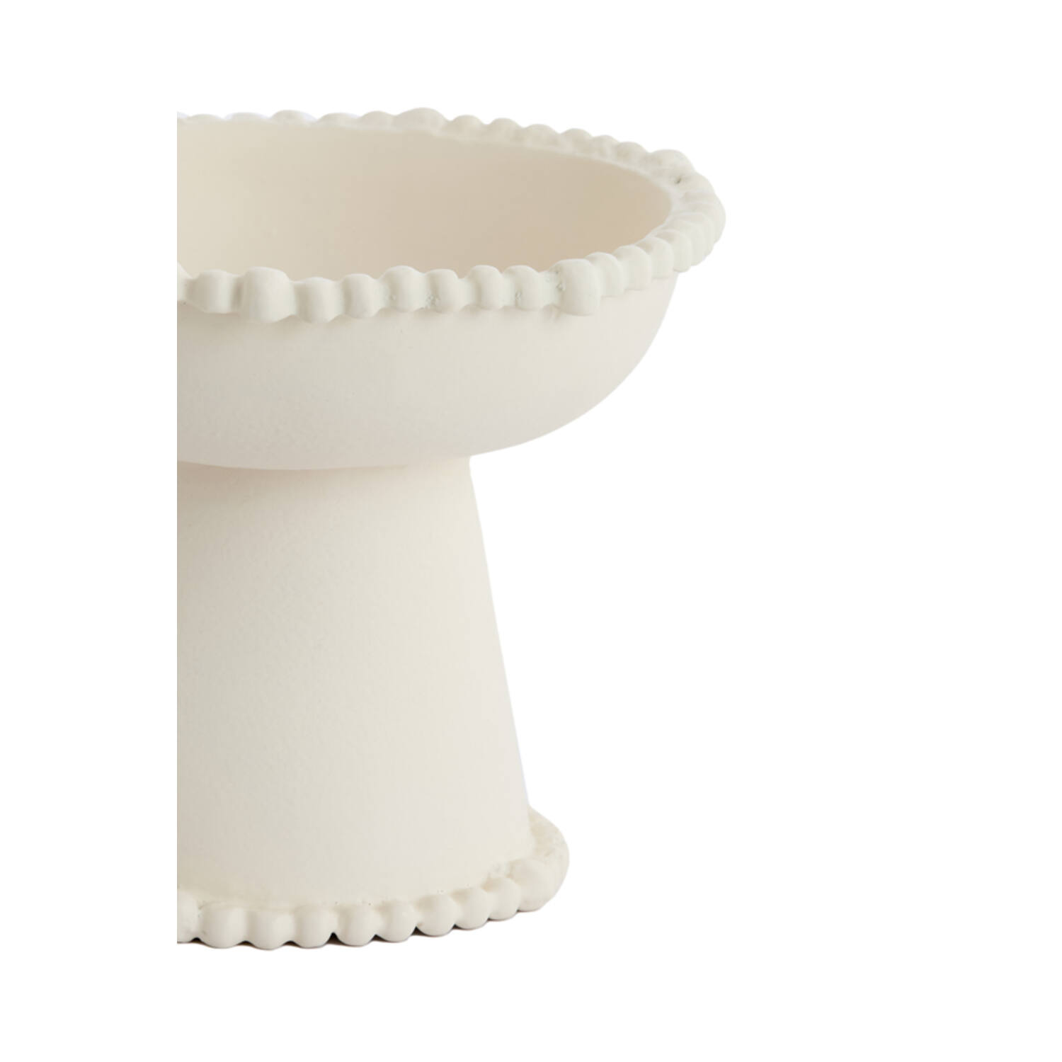 Dish on base Ø20,5x16,5 cm OTO cream