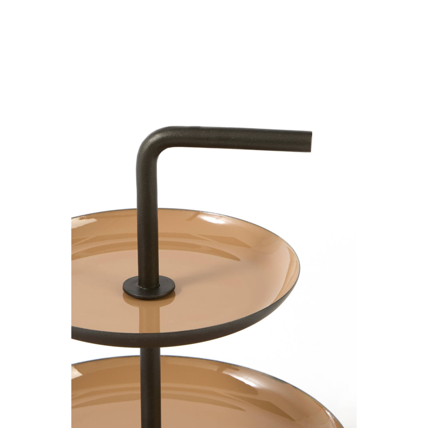 Stand 2 layers Ø26x29 cm RADEBI shiny terra+matt brown-bronz