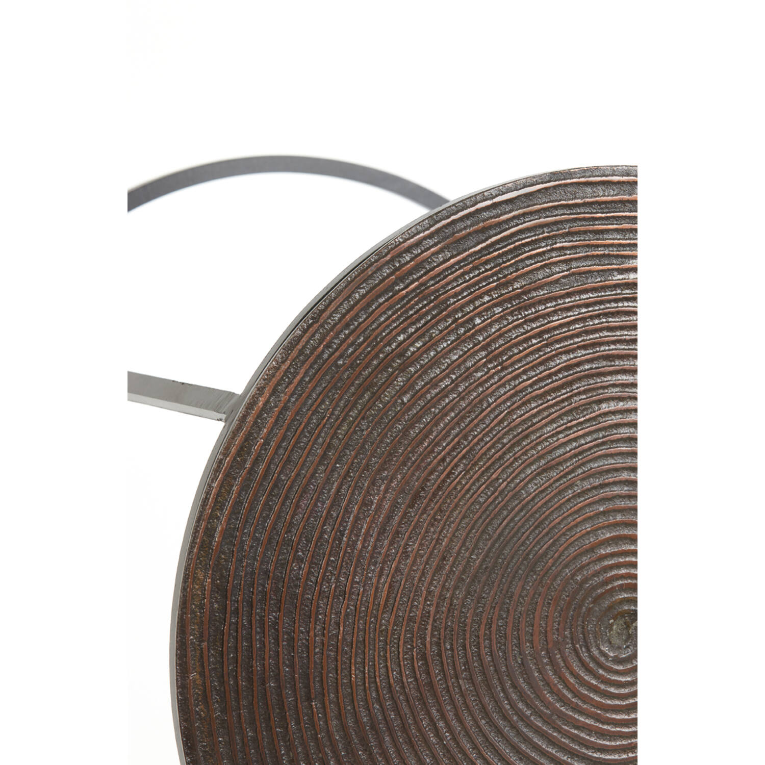 Bijzettafel S/2 Ø41x46+Ø49x52 cm TALCA ant koper+brns circ