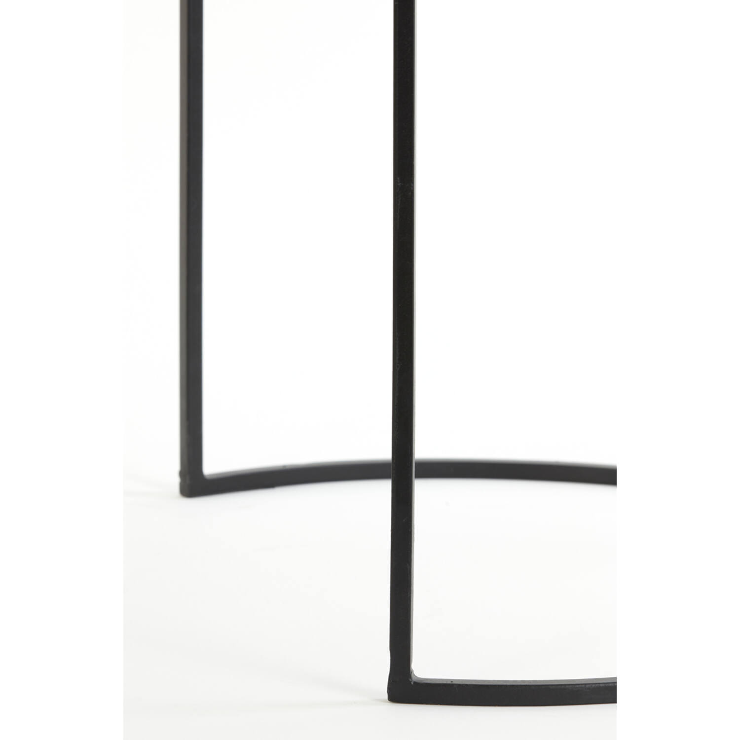 Bijzettafel S/2 Ø41x46+Ø49x52 cm TALCA ant koper+brns circ
