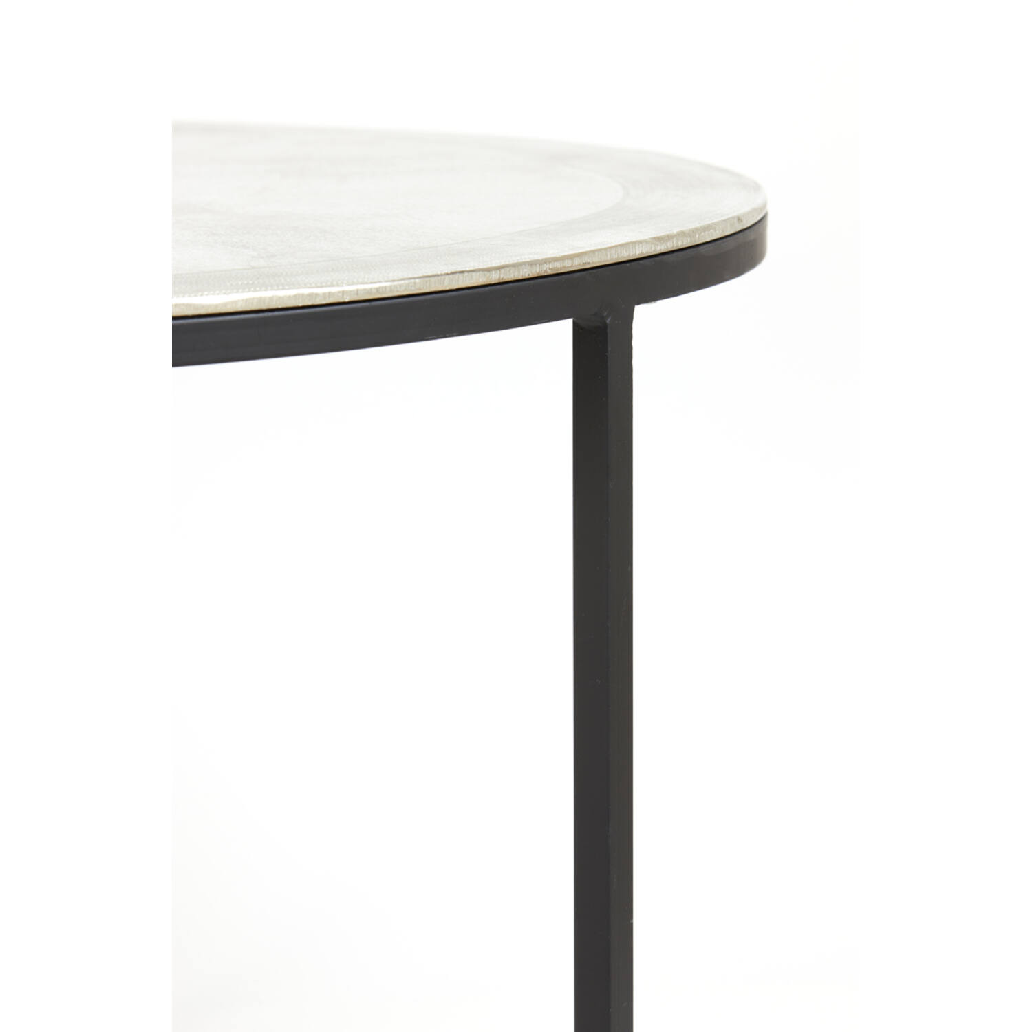 Coffee table S/2 Ø67,5x39,5+Ø75x45 cm TALCA raw nickel