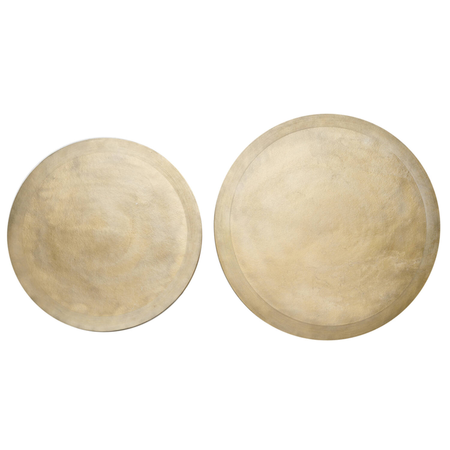 Salontafel S/2 Ø65x39+Ø75x45 cm TALCA licht goud