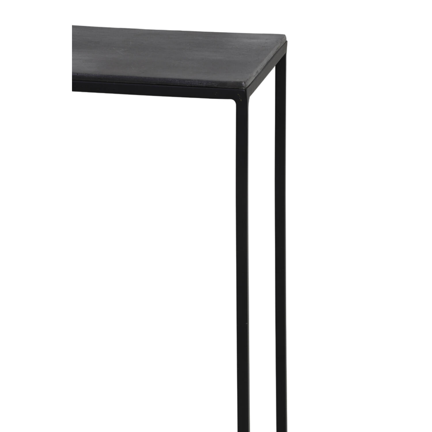 Side table S/2 max 120x25x80 cm BOCA ruw lood ant-mat zwart