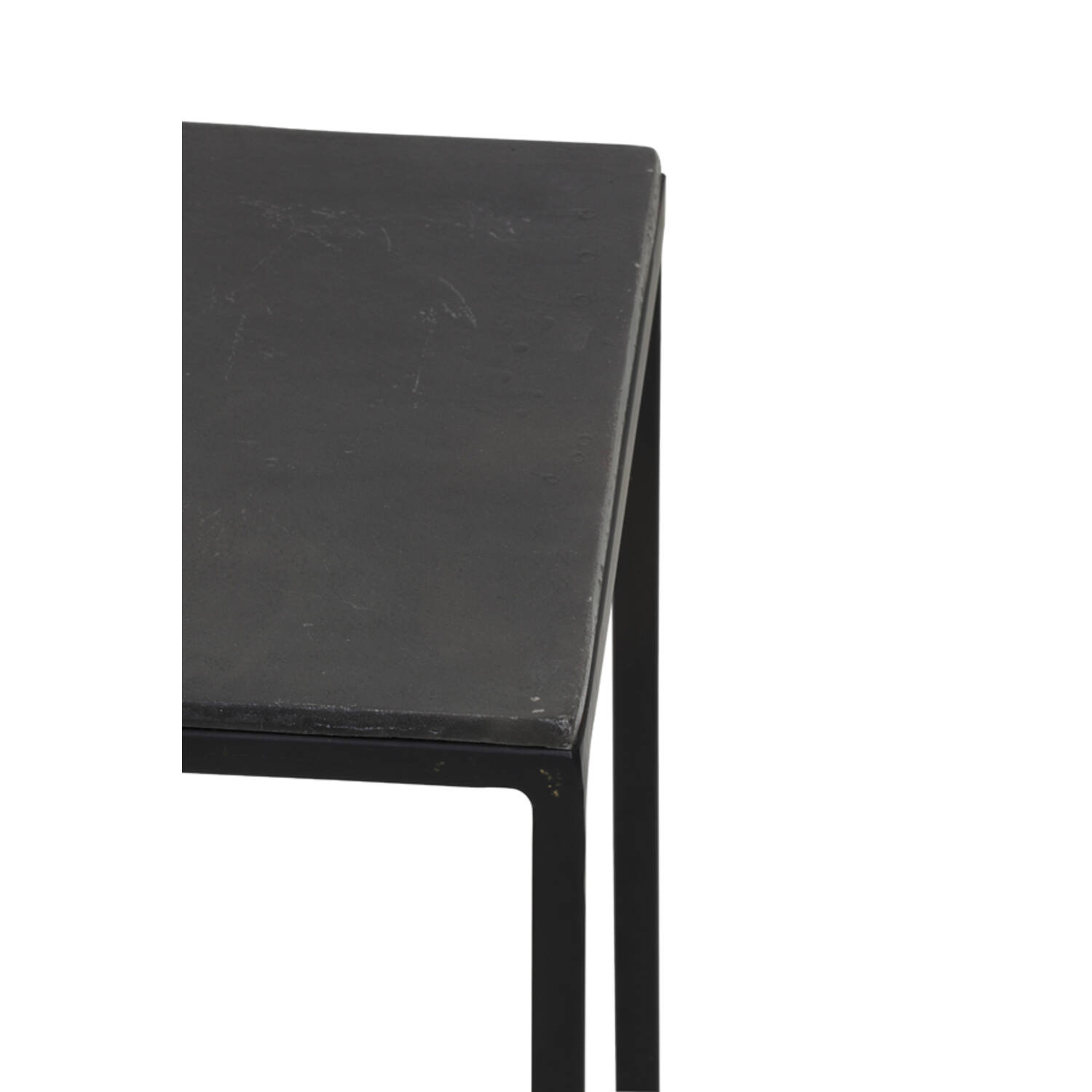 Side table S/2 max 120x25x80 cm BOCA ruw lood ant-mat zwart
