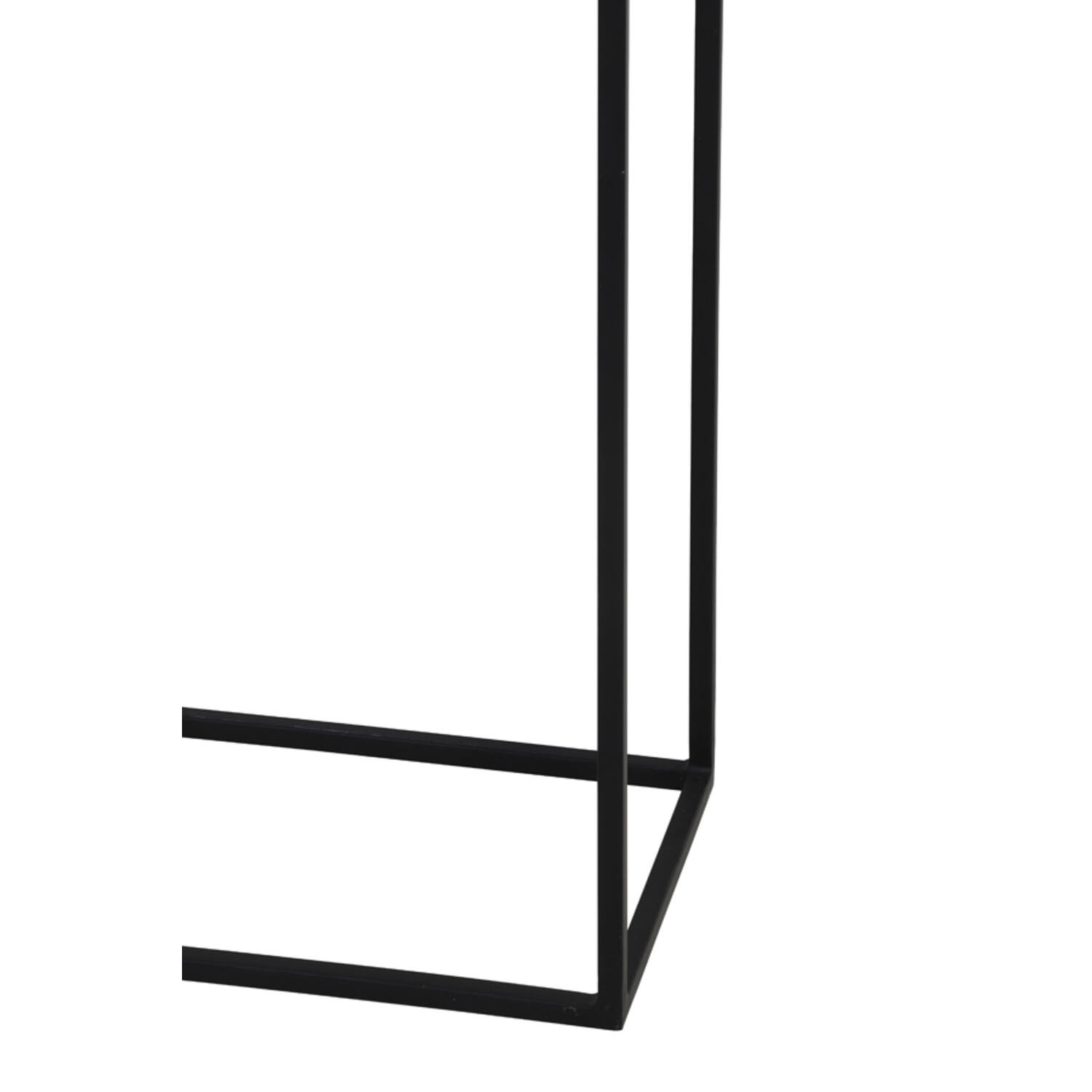 Side table S/2 max 120x25x80 cm BOCA ruw lood ant-mat zwart