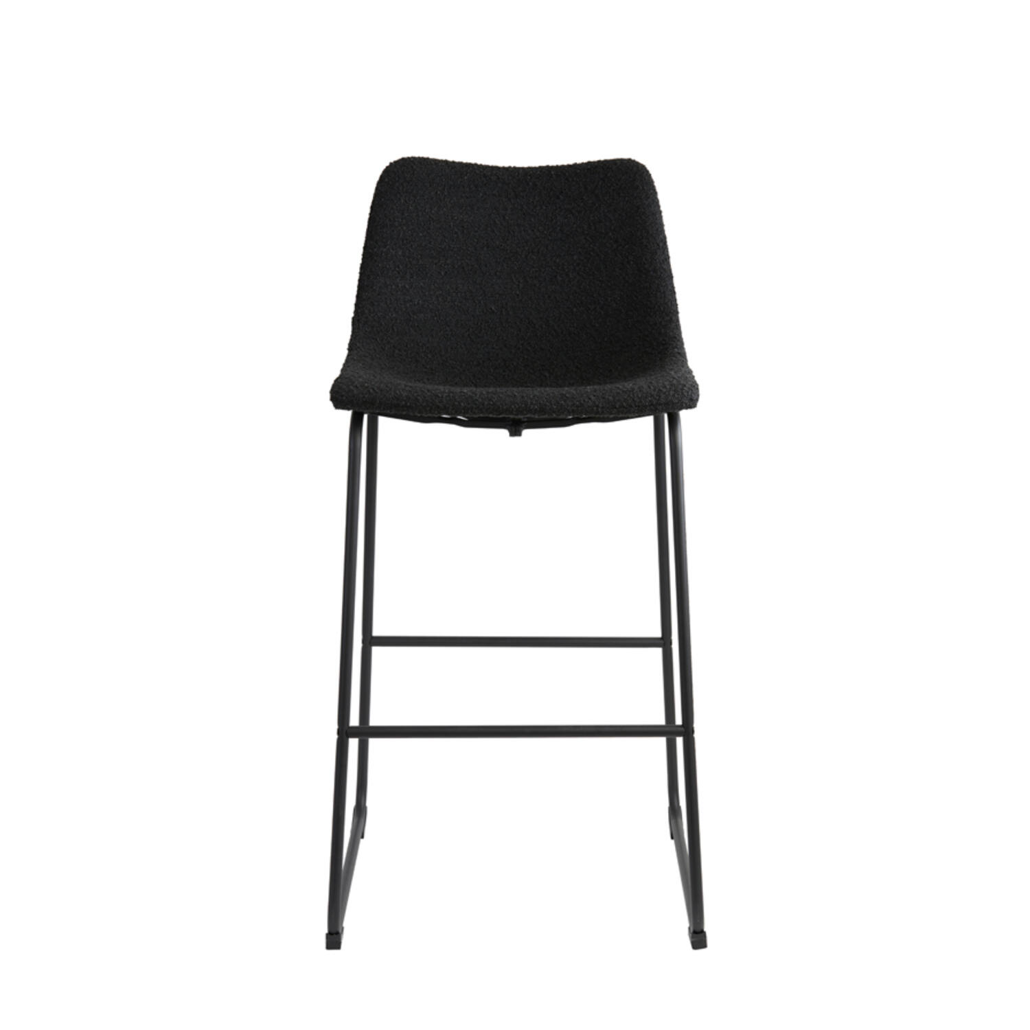 Bar chair 47x46x99 cm JEDDO bouclé black-black