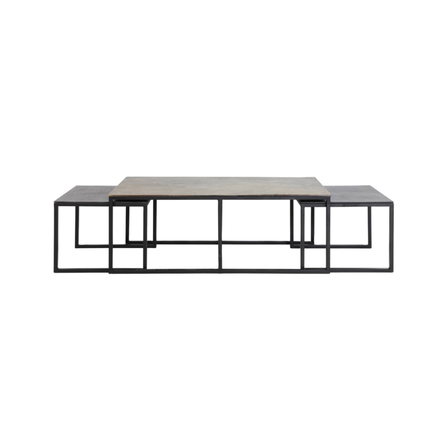 Salontafel S/3 max 120x60x45 cm KUMALU antiek brons