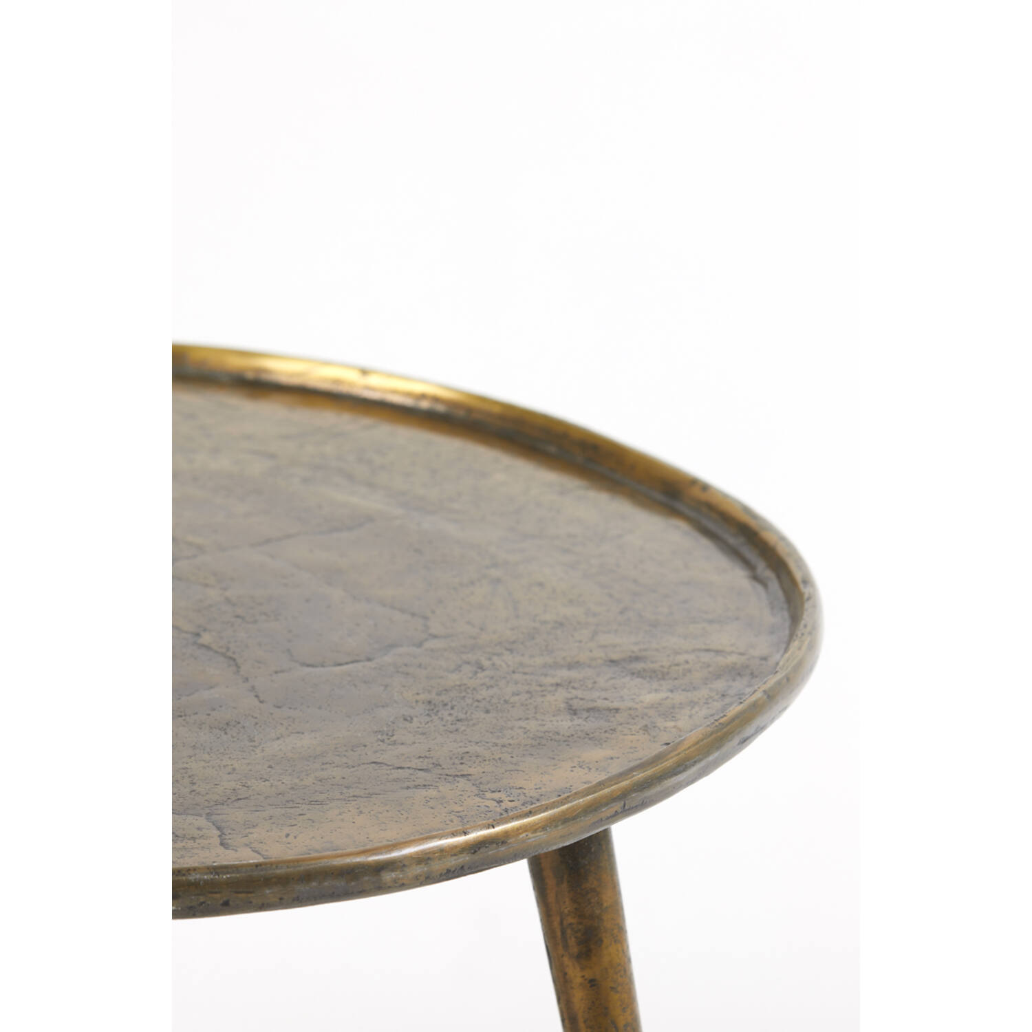 Bijzettafel Ø59x41 cm BABINA antiek brons