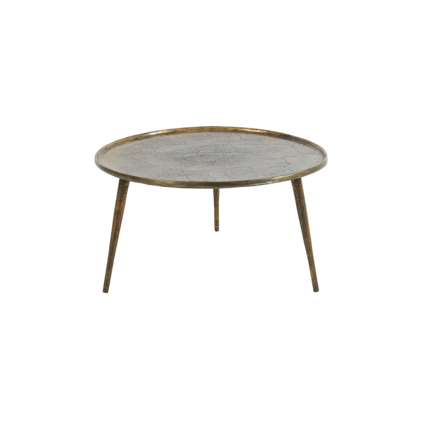 Bijzettafel Ø67,5x37 cm BABINA antiek brons