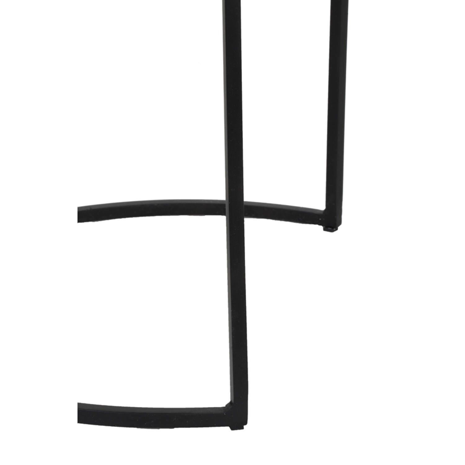 Bijzettafel S/2 Ø41x46+Ø49x52 cm RENGO relief antiek brons