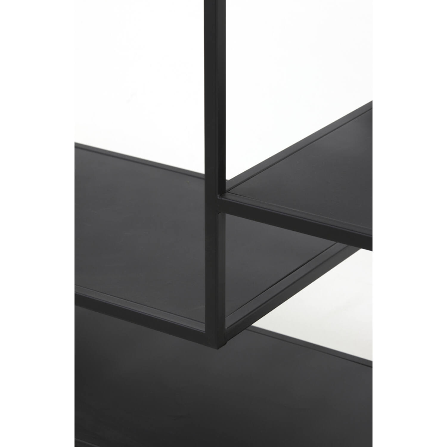 Cabinet open 101x36x200 cm YVANA matt black