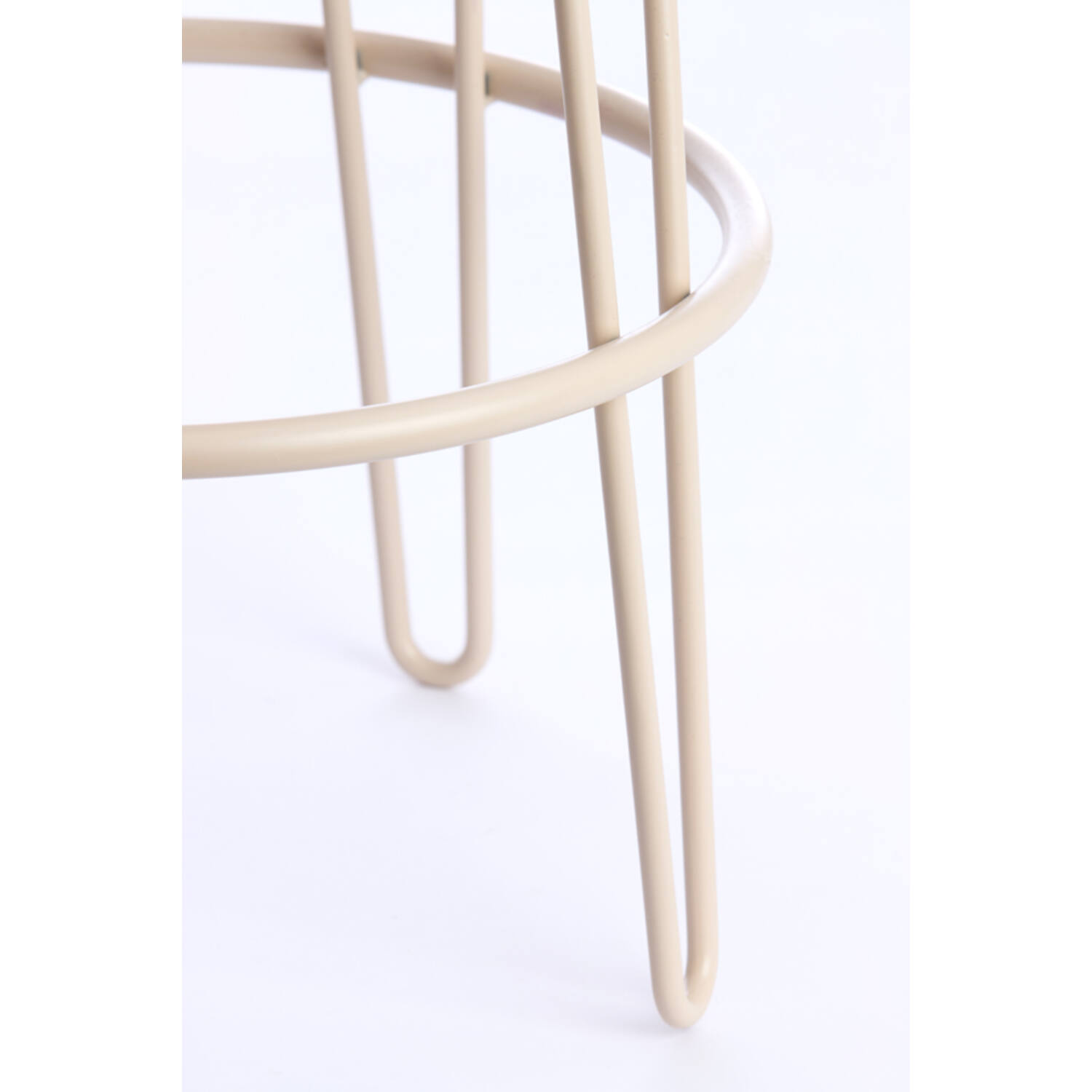 Barkruk Ø41x73 cm ALICE bouclé crème+crème