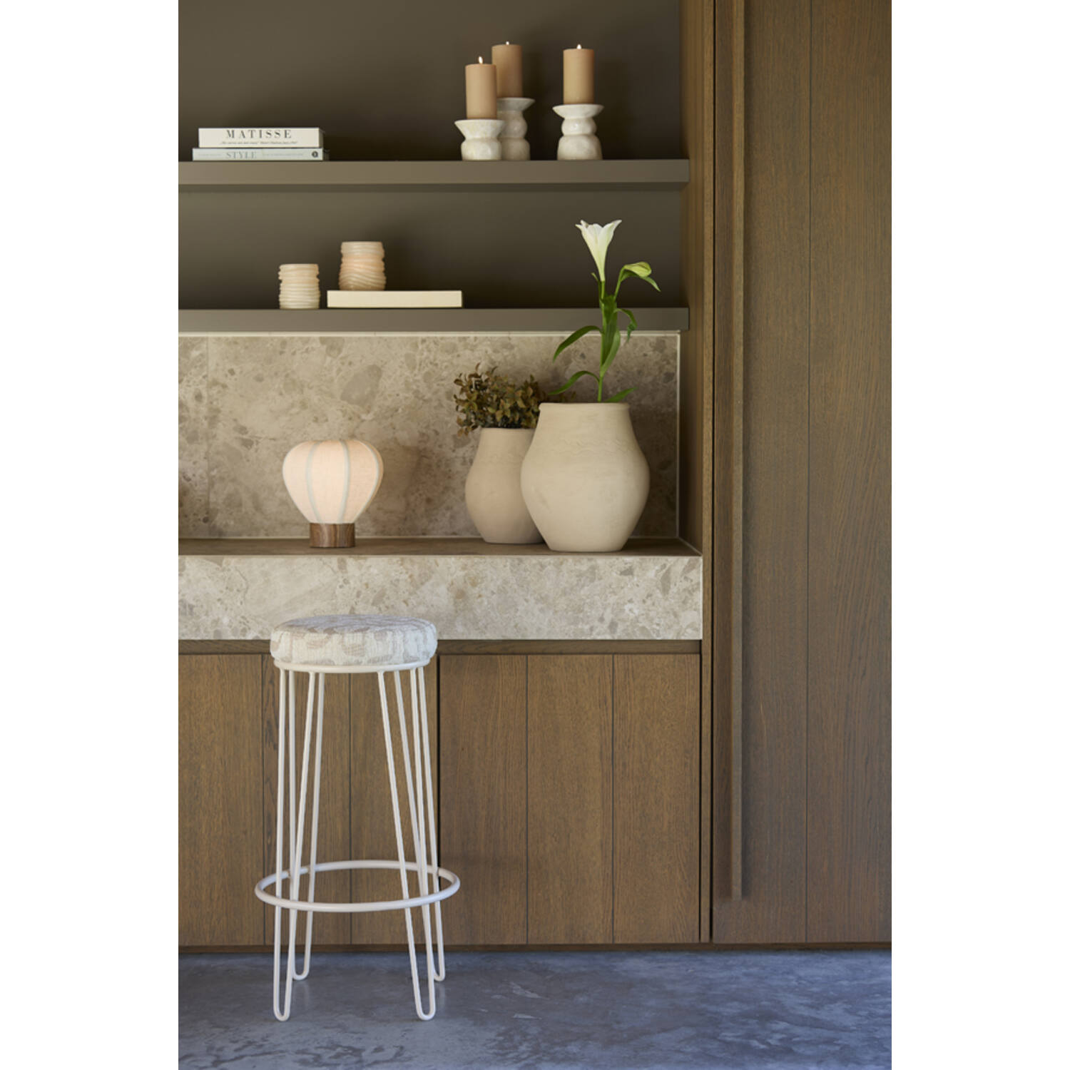 Bar stool Ø41x73 cm ALICE beige+sand+cream