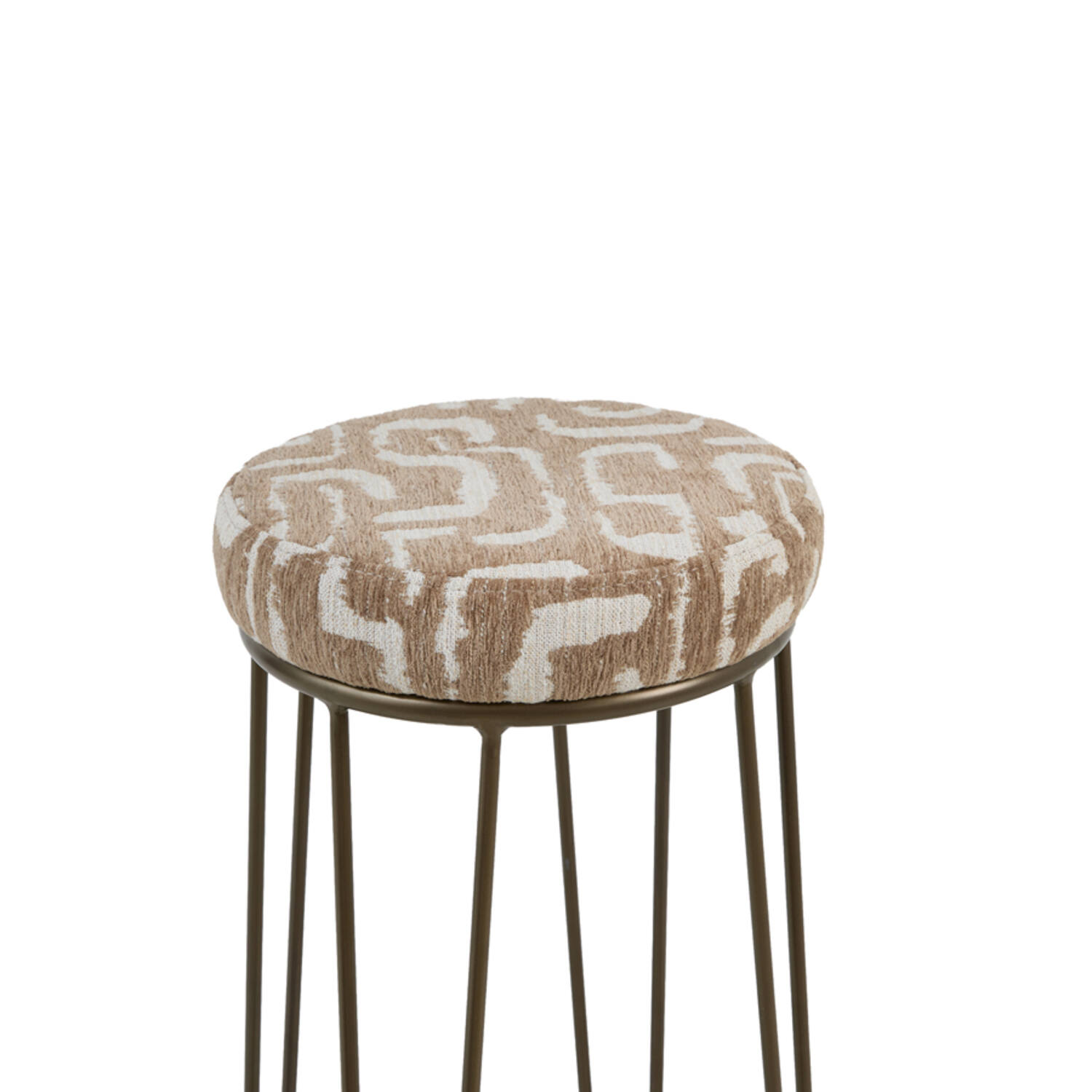 Bar stool Ø41x73 cm ALICE green-grey+beige+brown-bronze