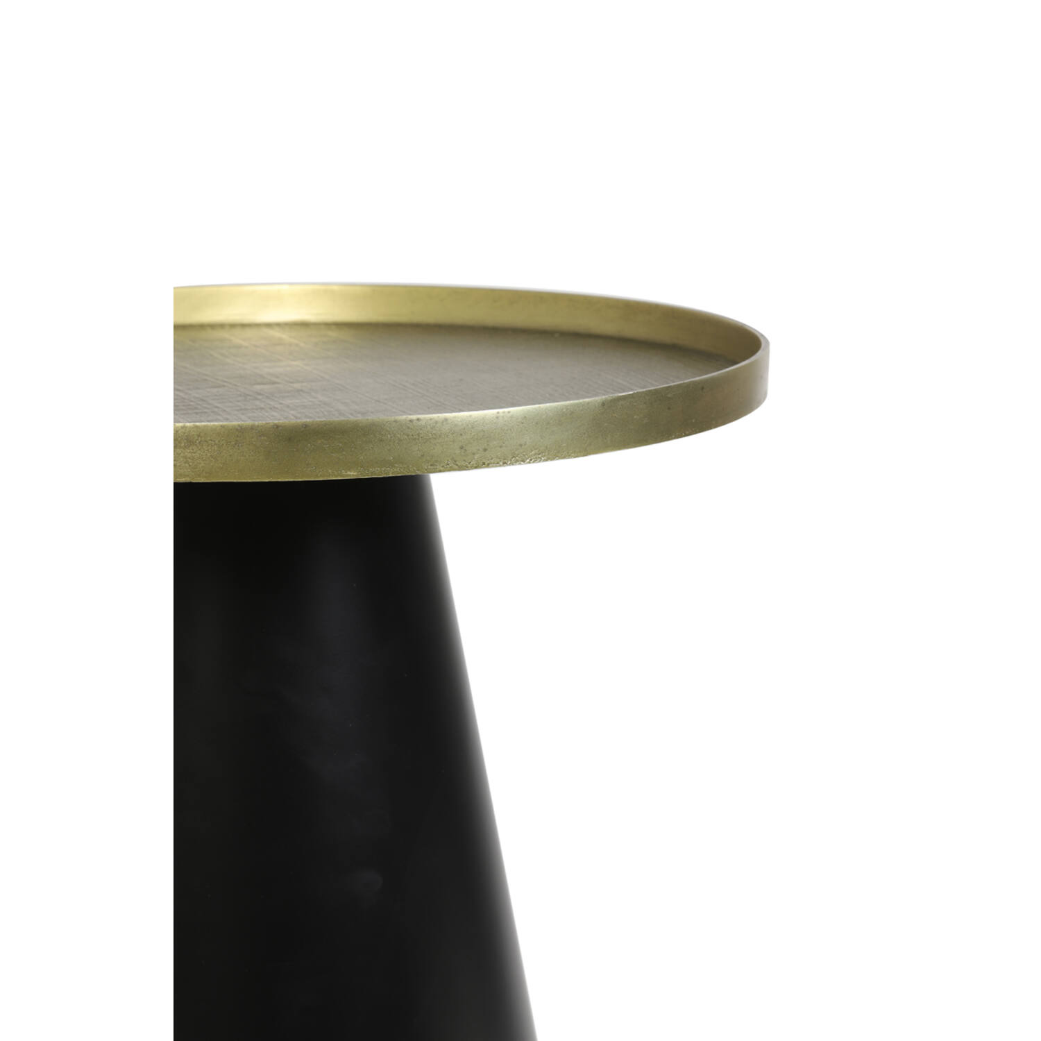 Salontafel Ø60x44 cm POPETA antiek brons-zwart
