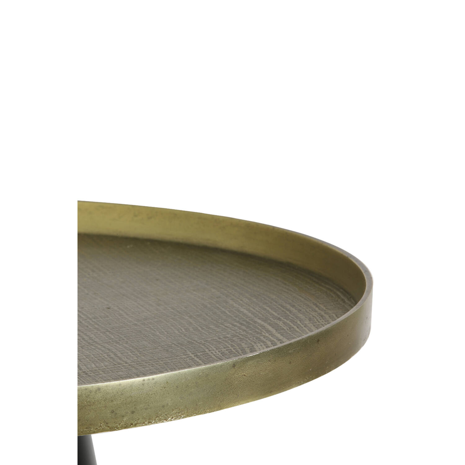 Salontafel Ø60x44 cm POPETA antiek brons-zwart