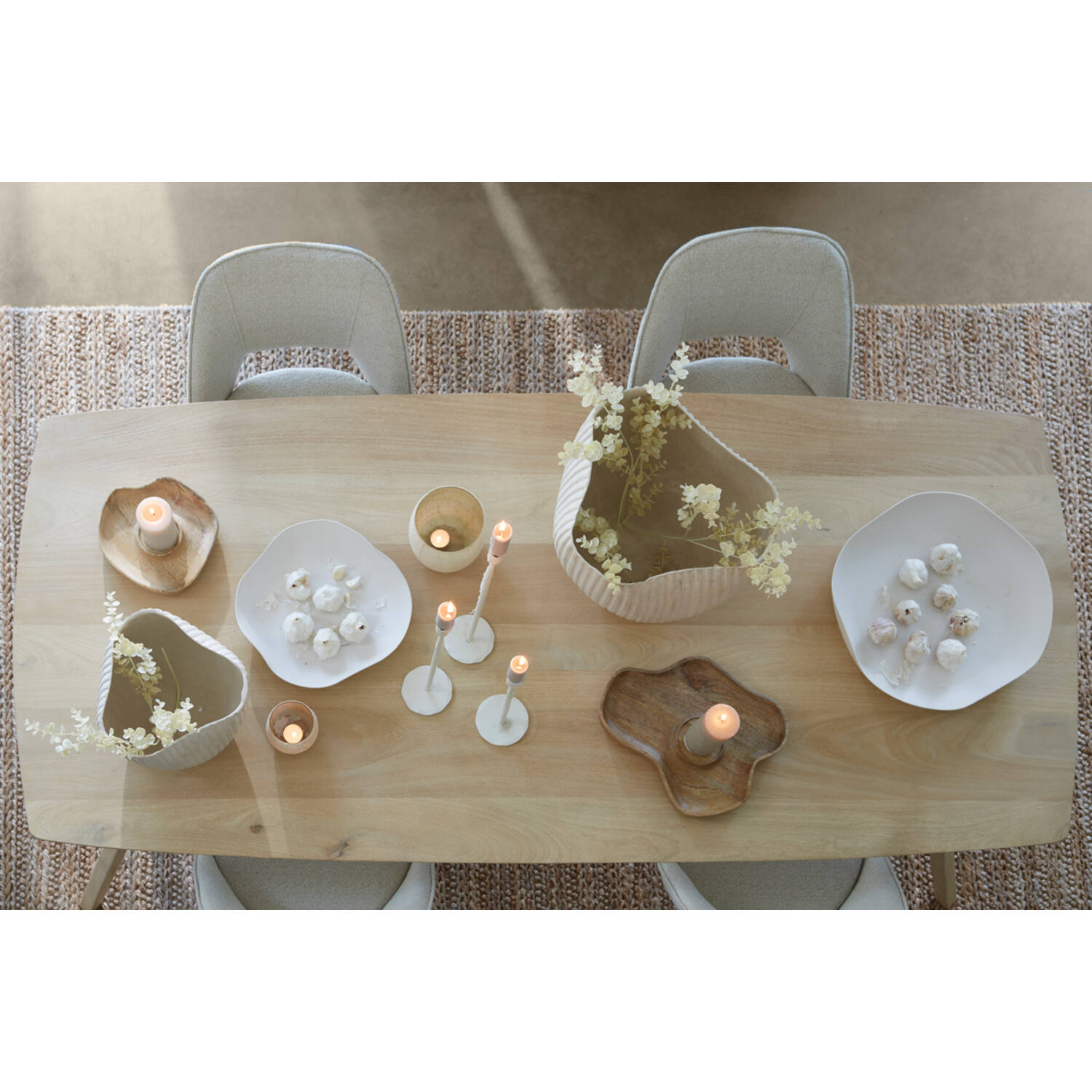 Eettafel 220x100x76 cm QUENZA mango hout naturel