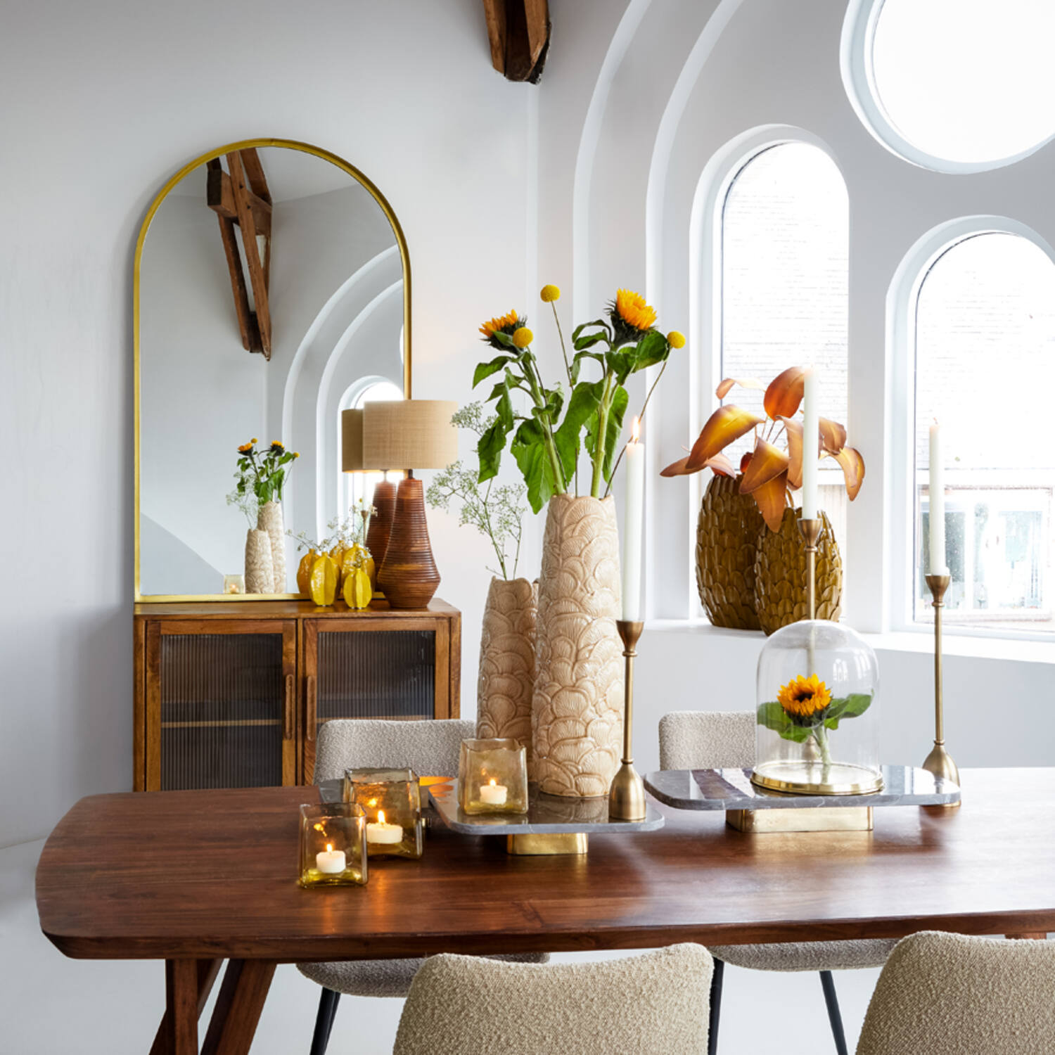 Dining table 220x100x76 cm QUENZA acacia wood brown