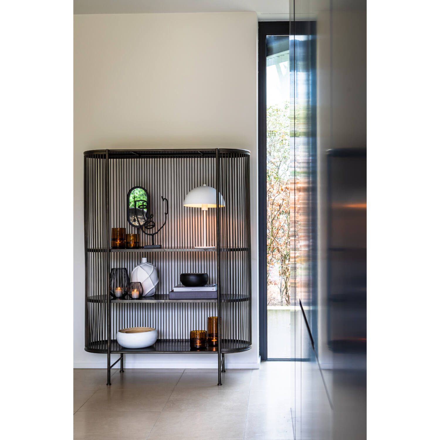 Cabinet open 119x40x161 cm YINTHE black