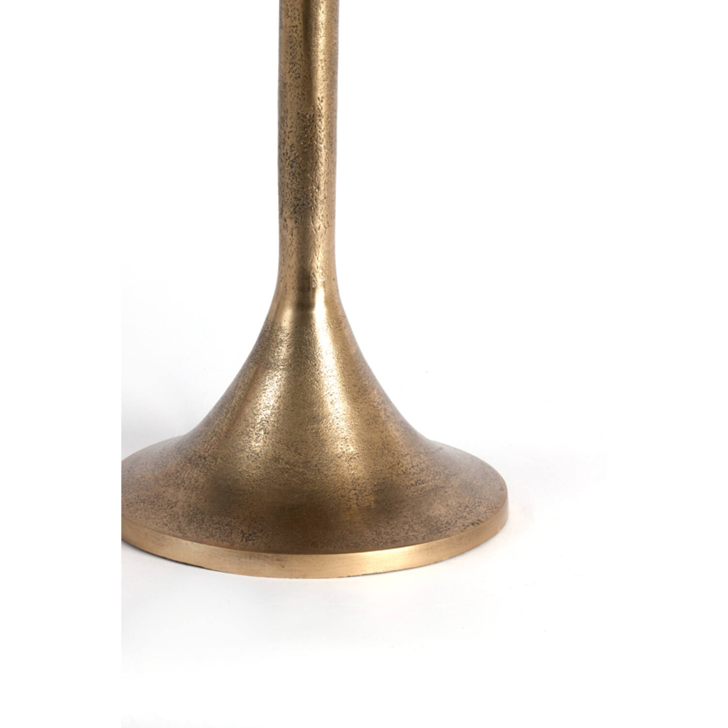 Side table Ø48x53 cm RICKERD agate white+antique bronze