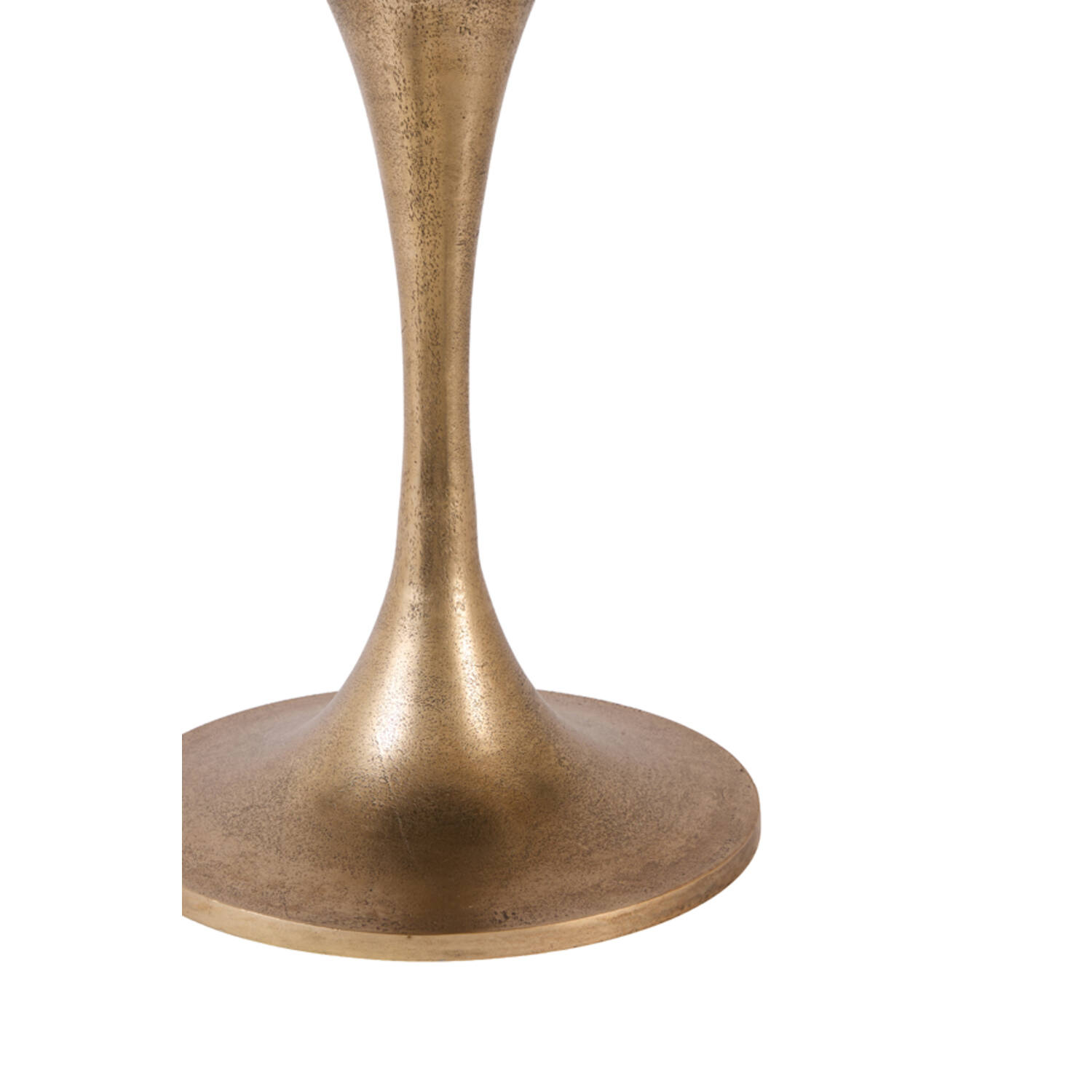 Side table Ø61x41 cm RICKERD agate white+antique bronze