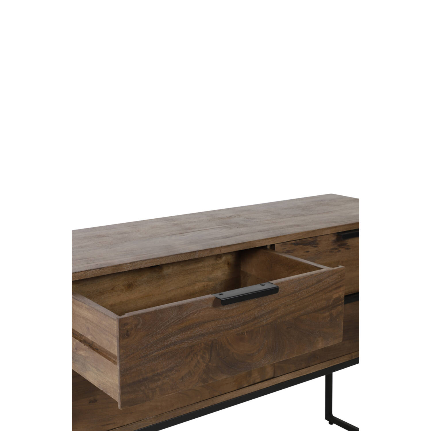 Side table 120x40x80 cm MEAVE hout mat donker bruin