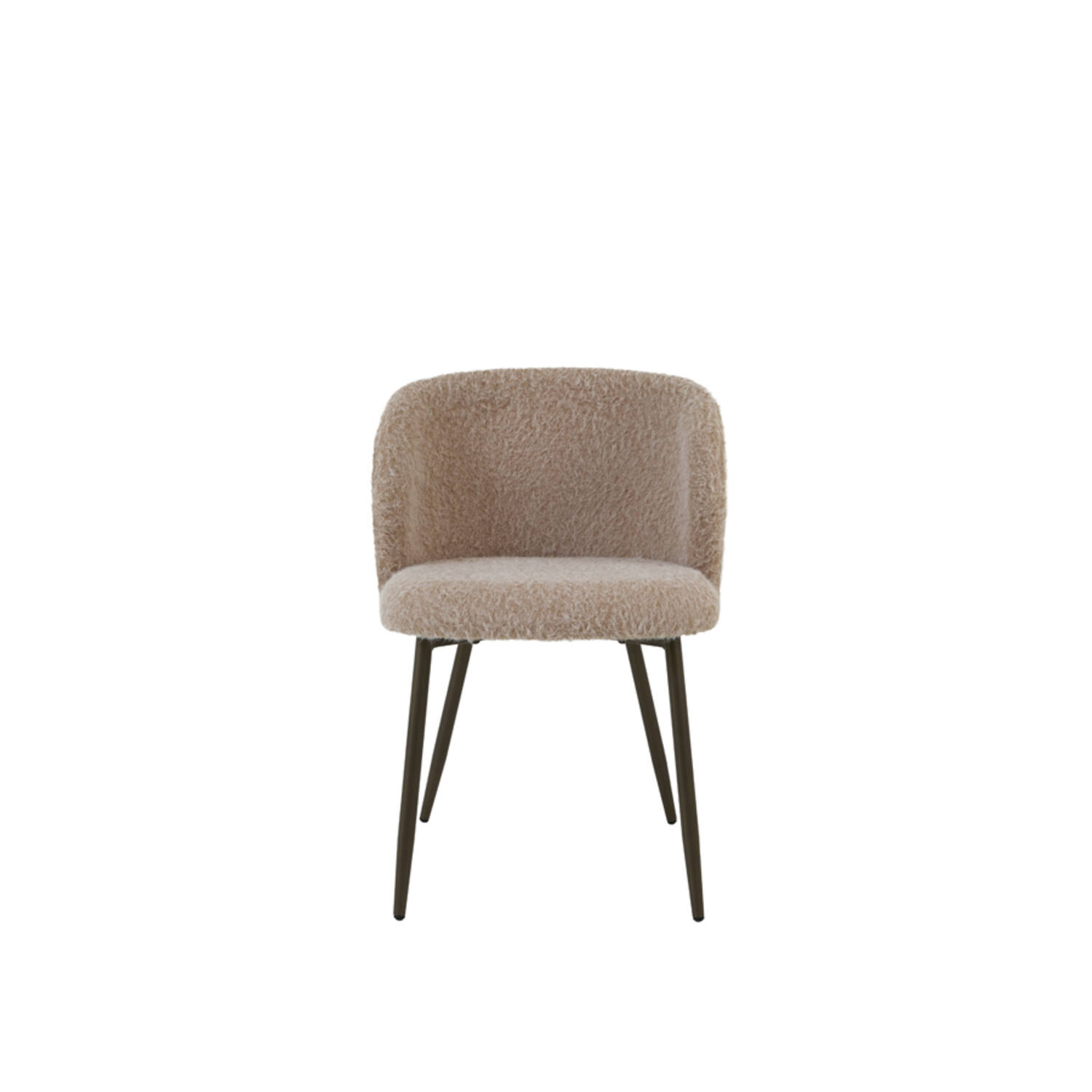 Dining chair 56x55x79 cm ELYNA light brown+brown-bronze