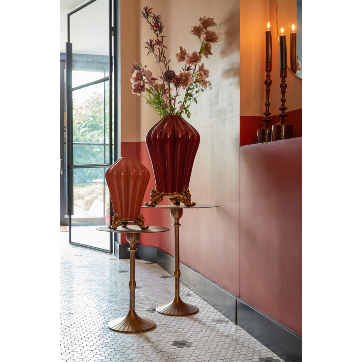 Side table Ø50x60 cm JANNA antique bronze