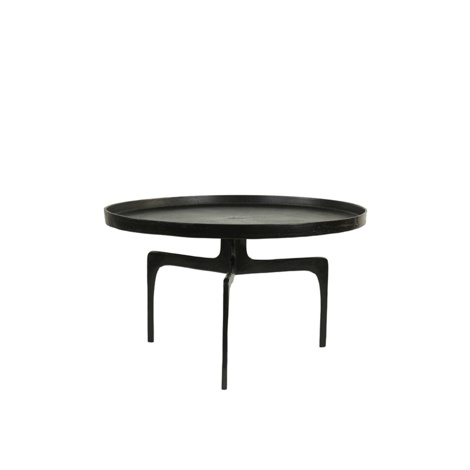 Salontafel S/2 Ø64x39+Ø75x44 cm PANO donker brons