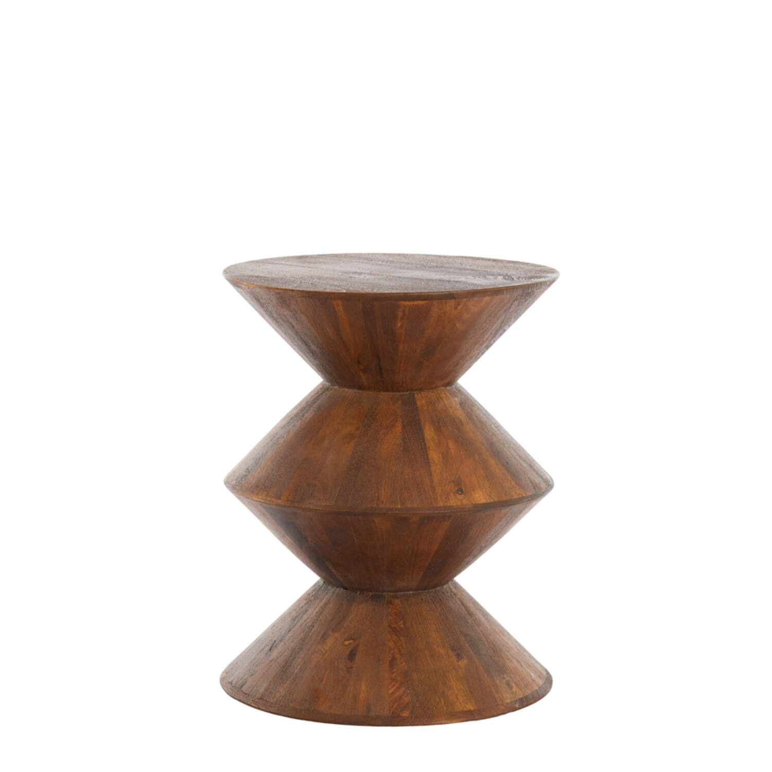 Bijzettafel Ø40x50 cm LARUS mango hout bruin