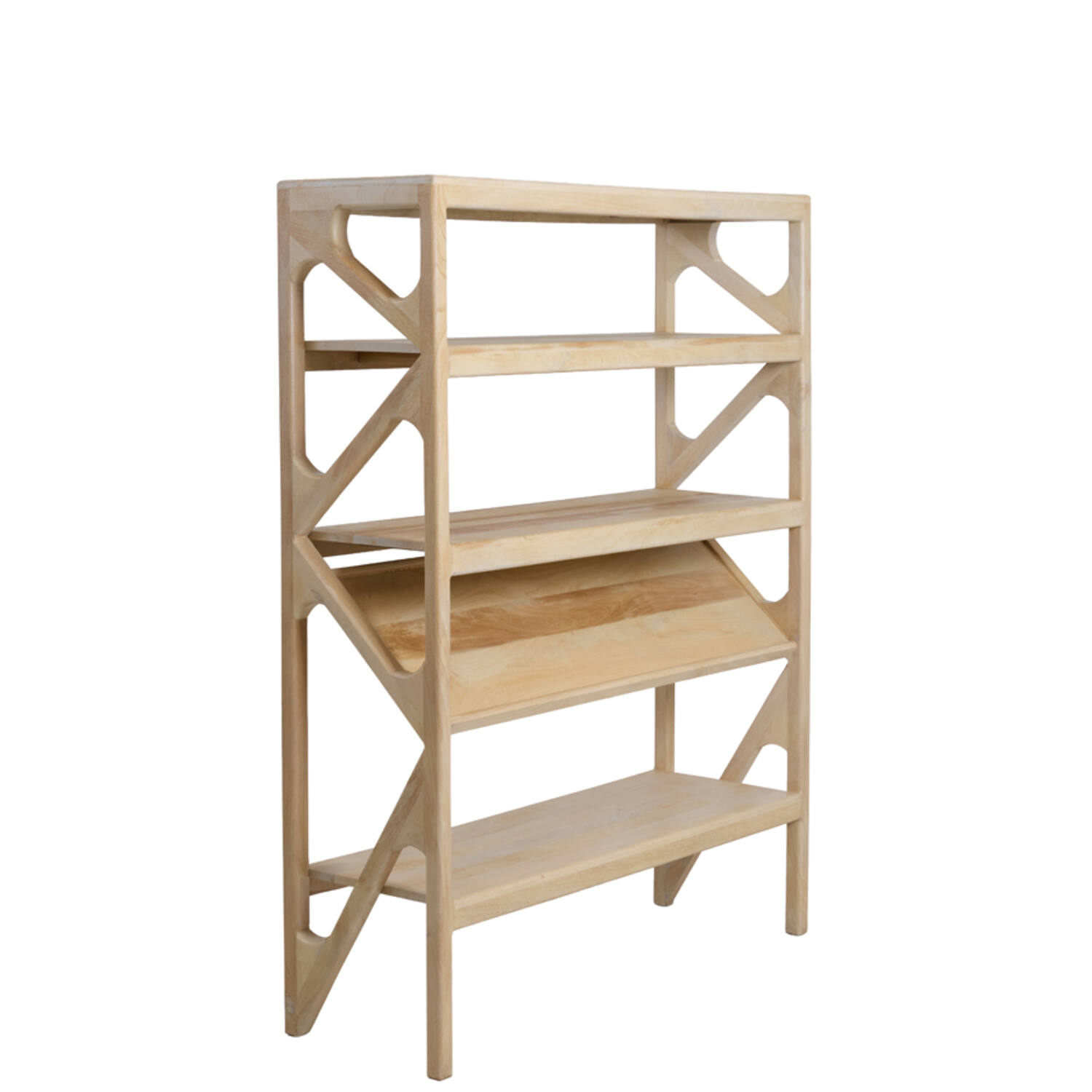 Cabinet open 120x40x160 cm YUKI mango wood natural
