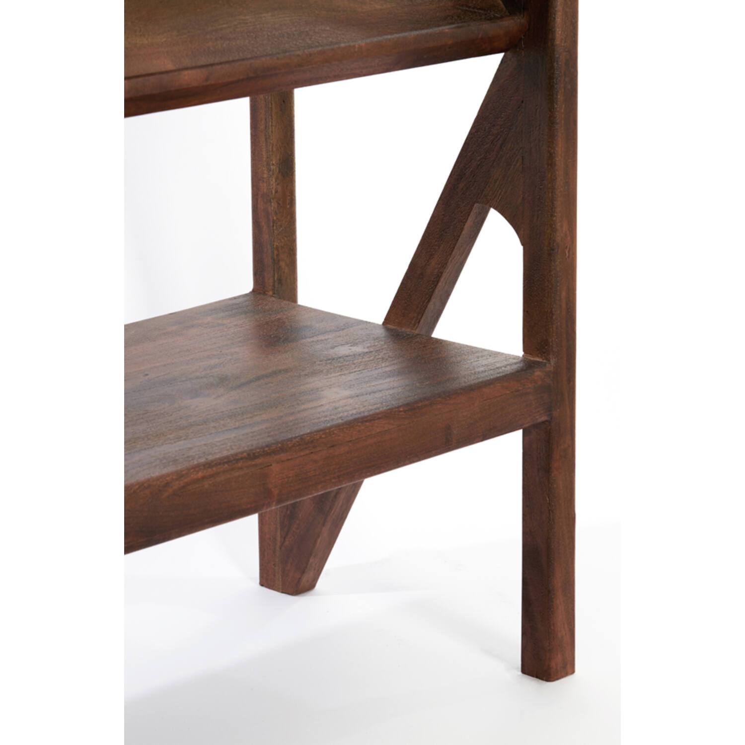 Kast open 120x40x160 cm YUKI acacia hout donker bruin