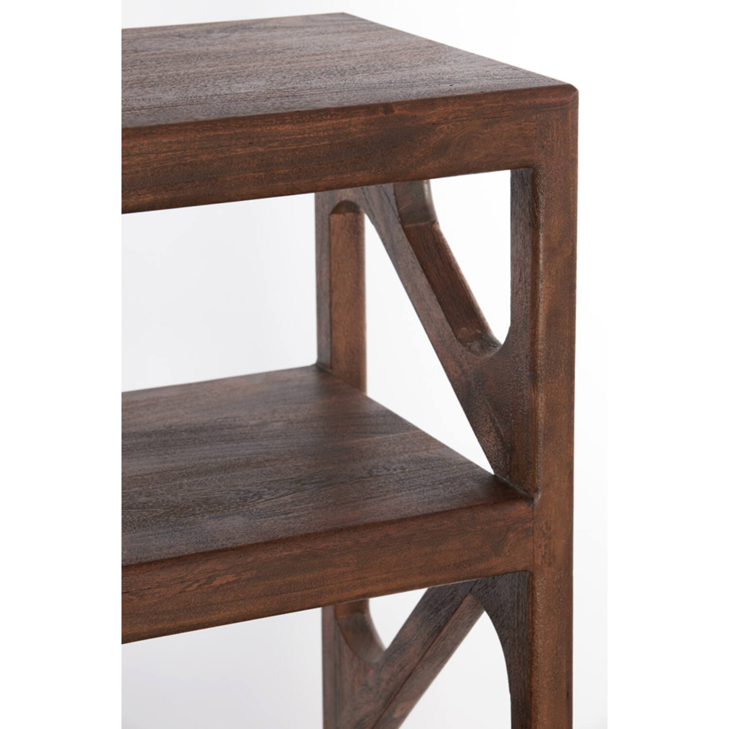 Kast open 120x40x160 cm YUKI acacia hout donker bruin