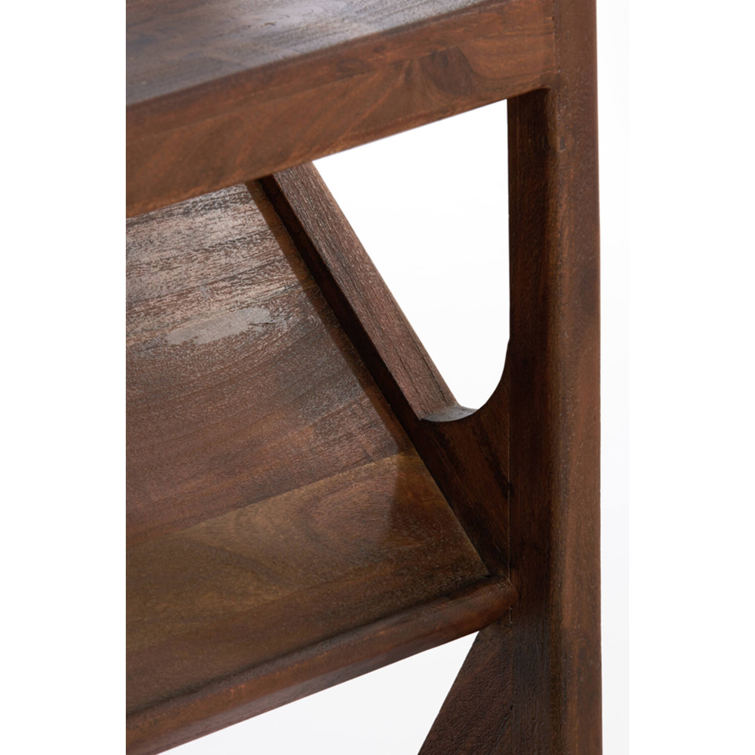 Kast open 120x40x160 cm YUKI acacia hout donker bruin