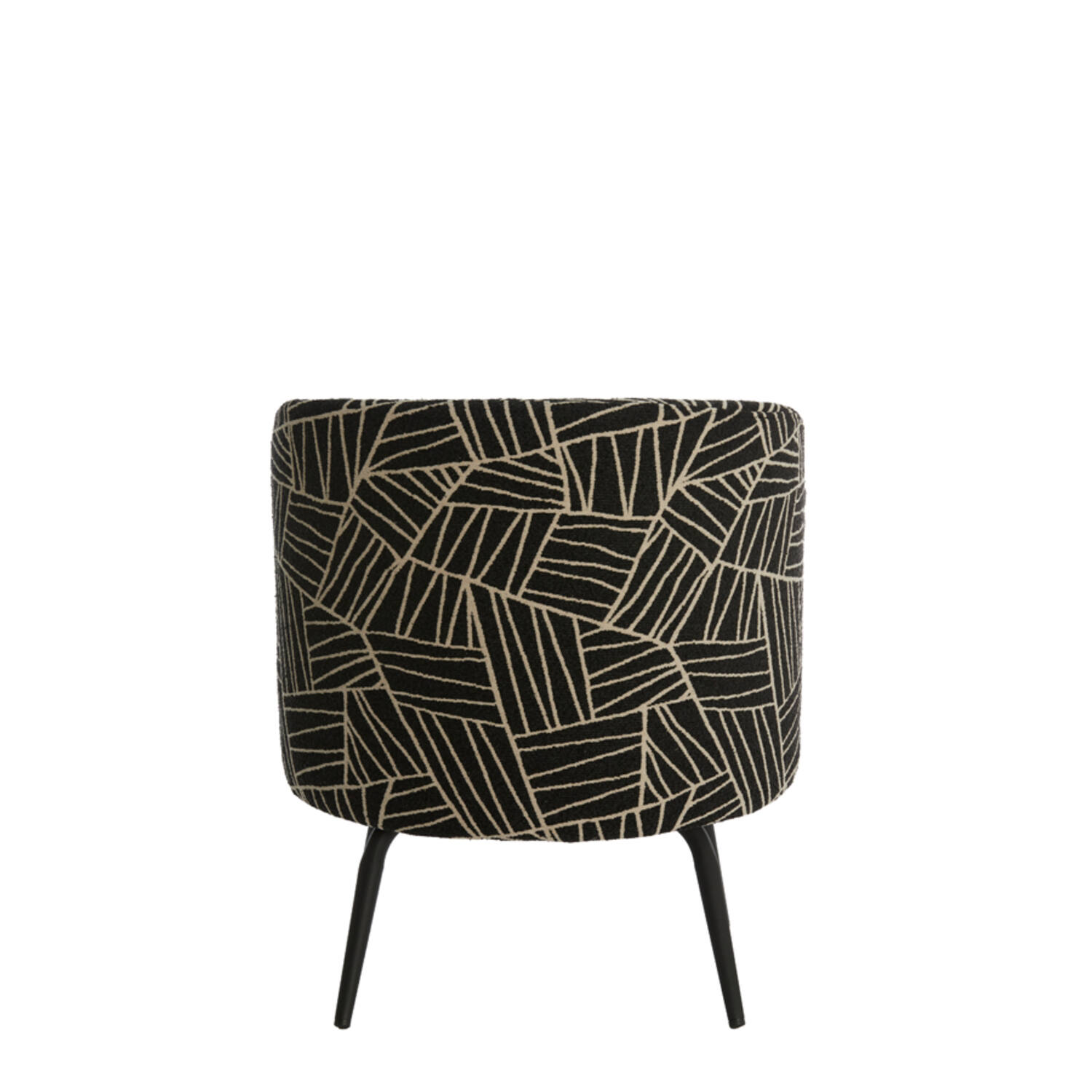 Stoel 68x67x72 cm DIEYDA zwart-wit+zwart