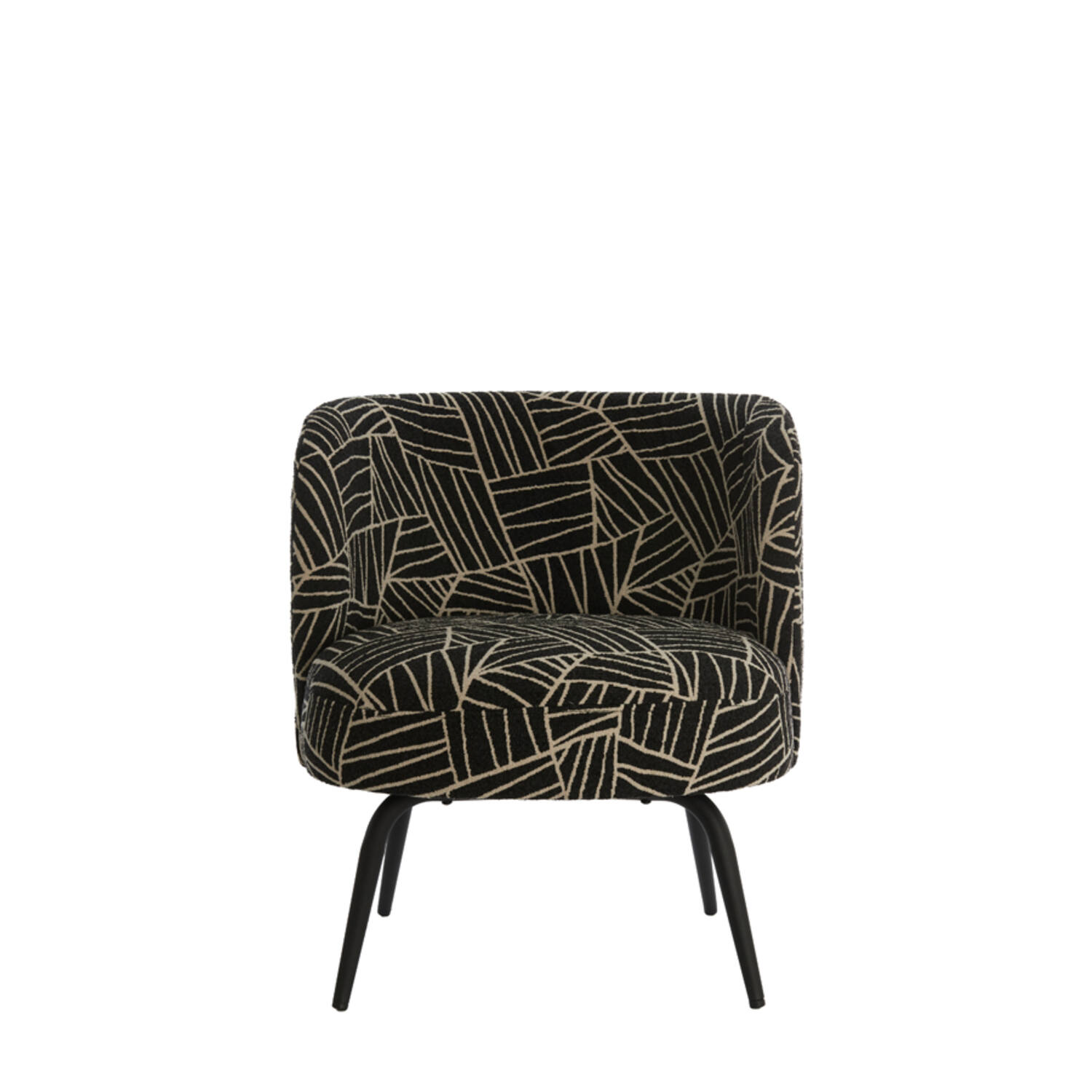 Stoel 68x67x72 cm DIEYDA zwart-wit+zwart