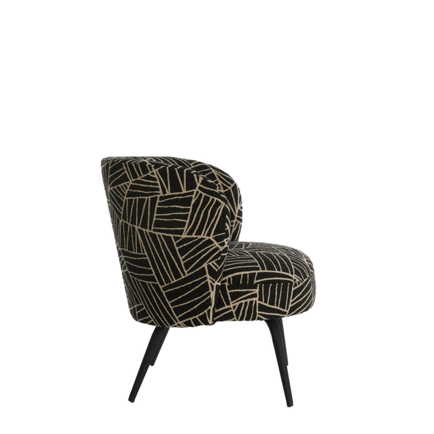 Stoel 68x67x72 cm DIEYDA zwart-wit+zwart
