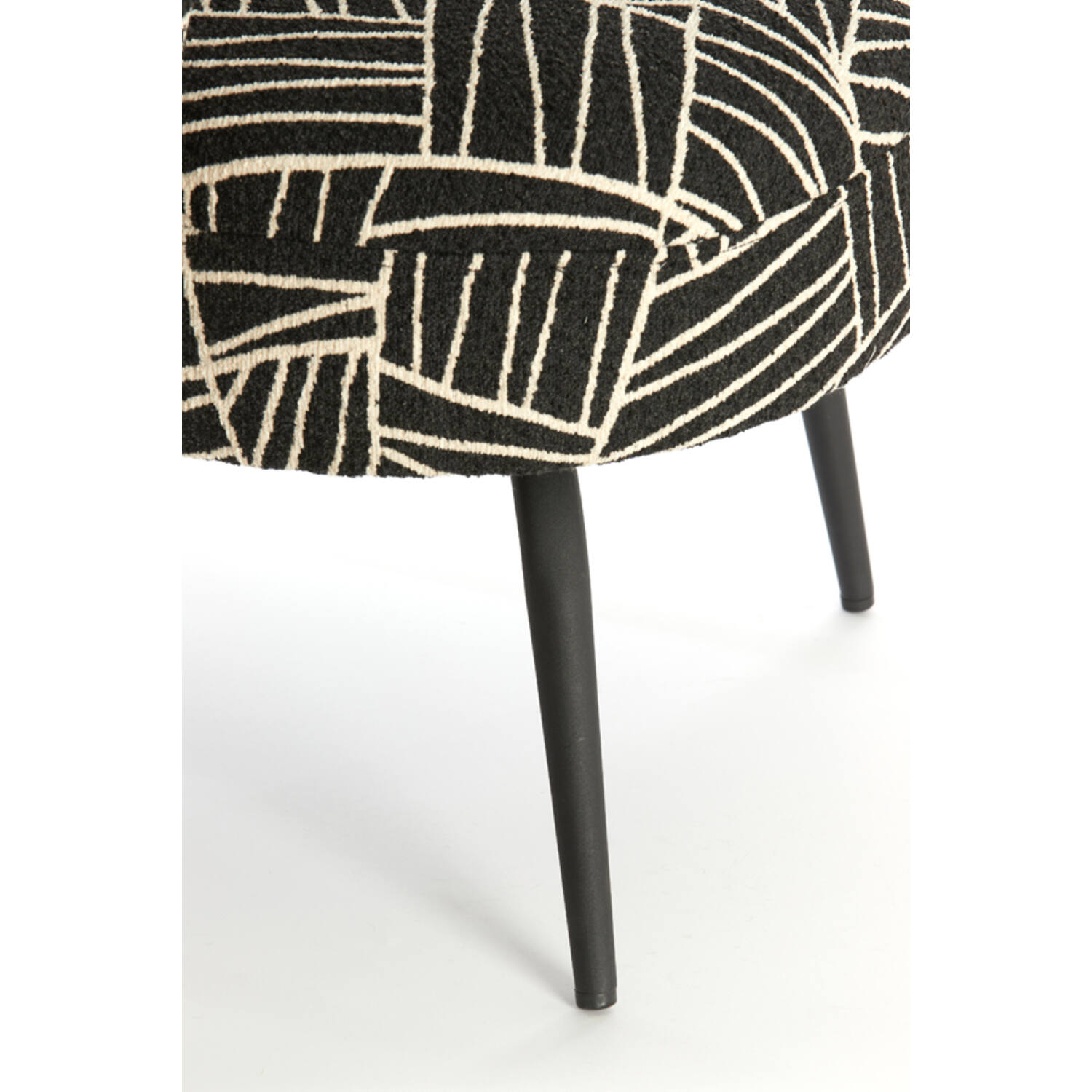 Stoel 68x67x72 cm DIEYDA zwart-wit+zwart