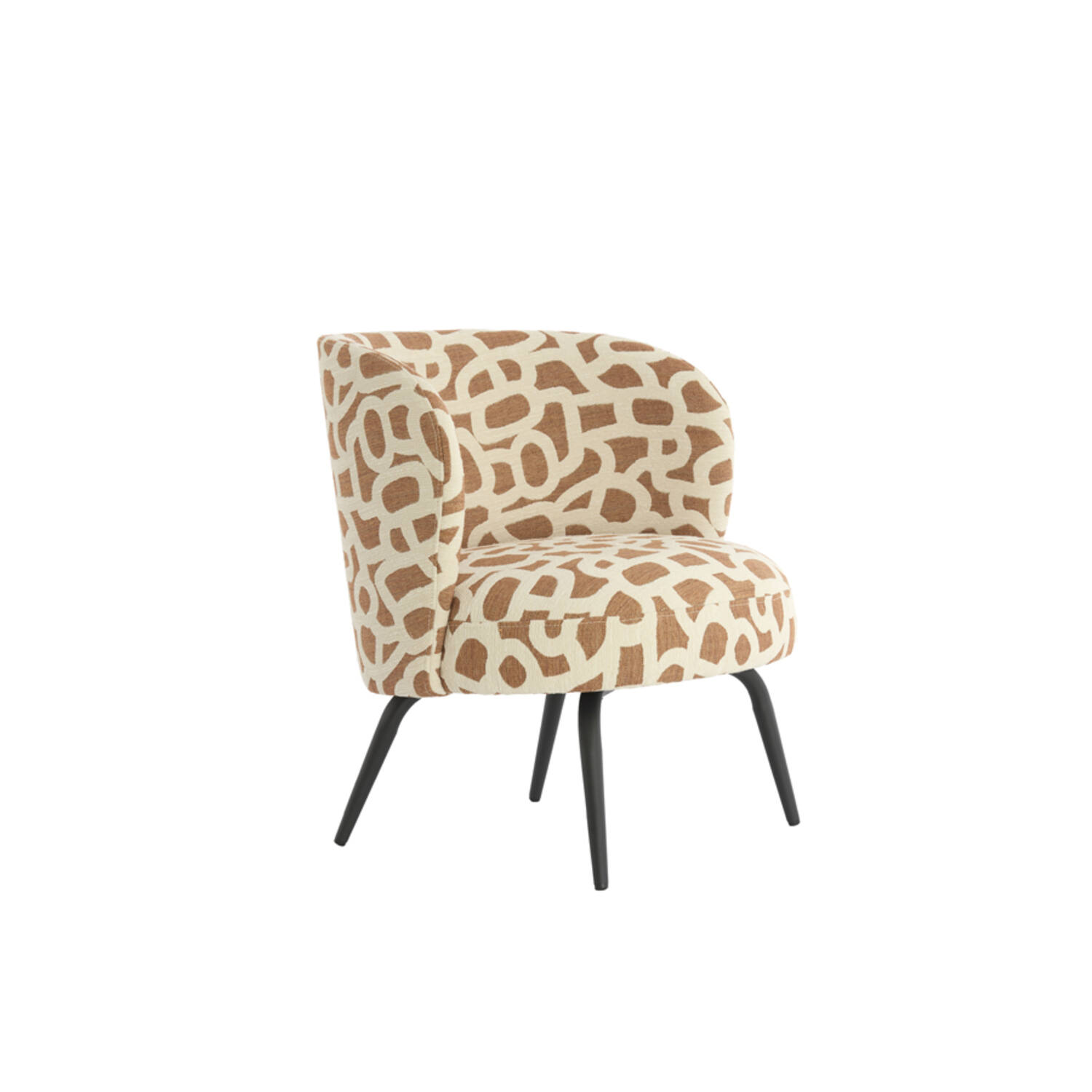 Chair 68x67x72 cm DIEYDA terra+cream-matt black