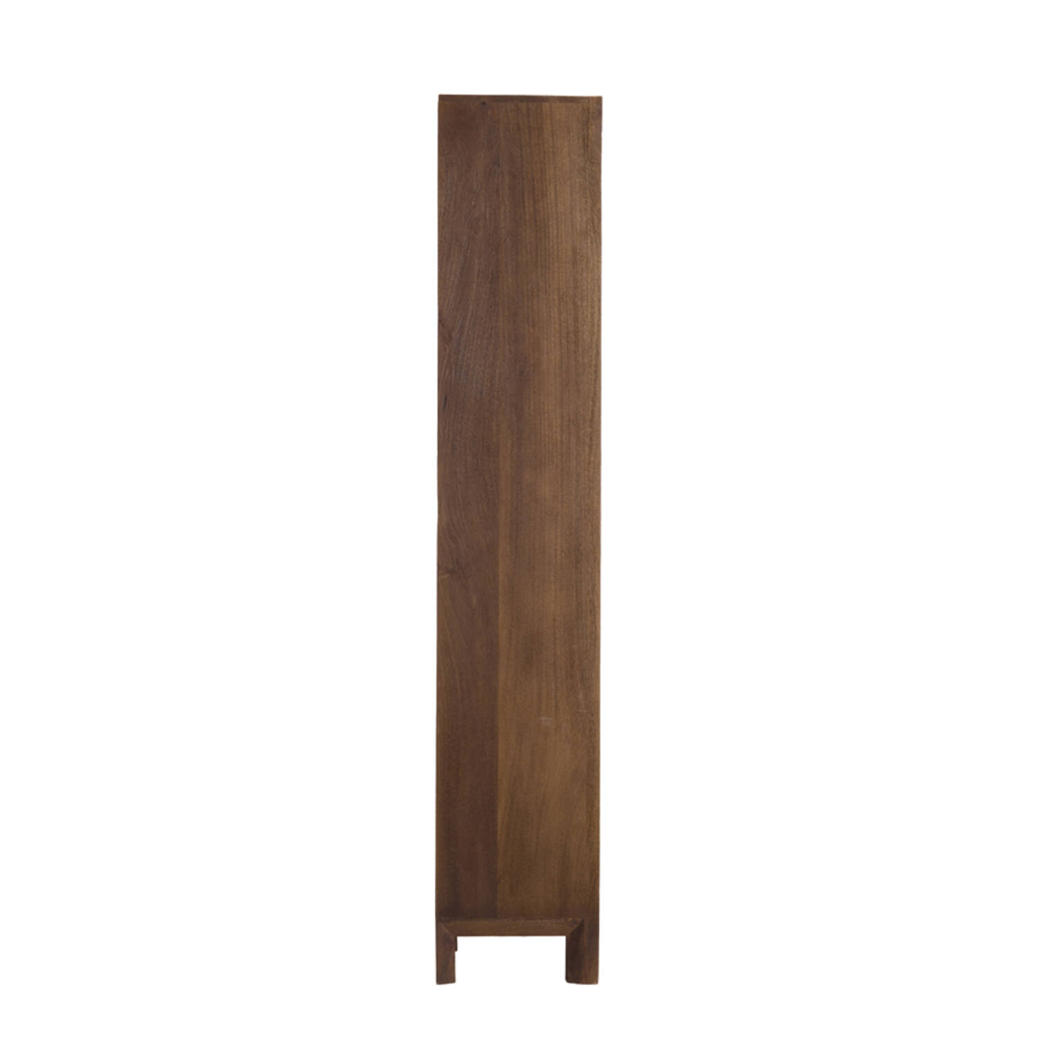 Cabinet open 95x35x190 cm SONDRIO wood matt dark brown