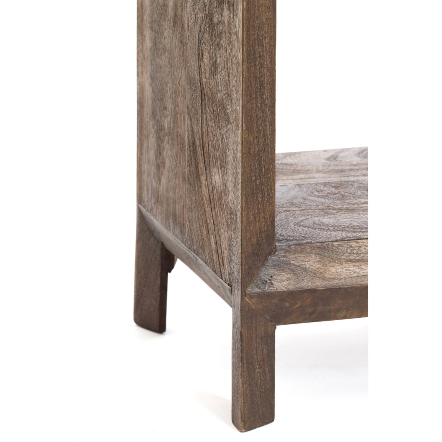 Cabinet open 95x35x190 cm SONDRIO wood matt dark brown