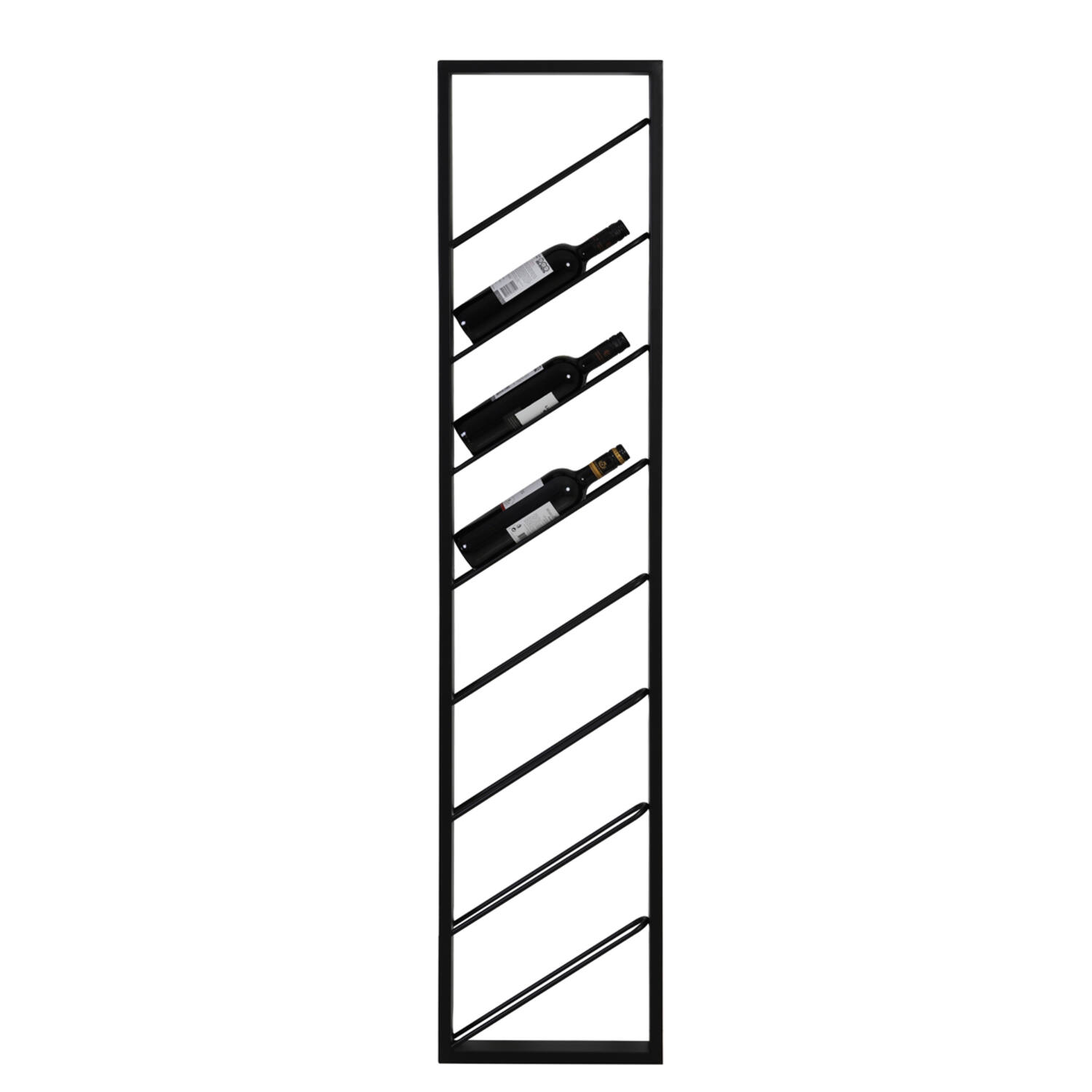 Wine rack 8 bottles 36x6x160 cm MALBEO black