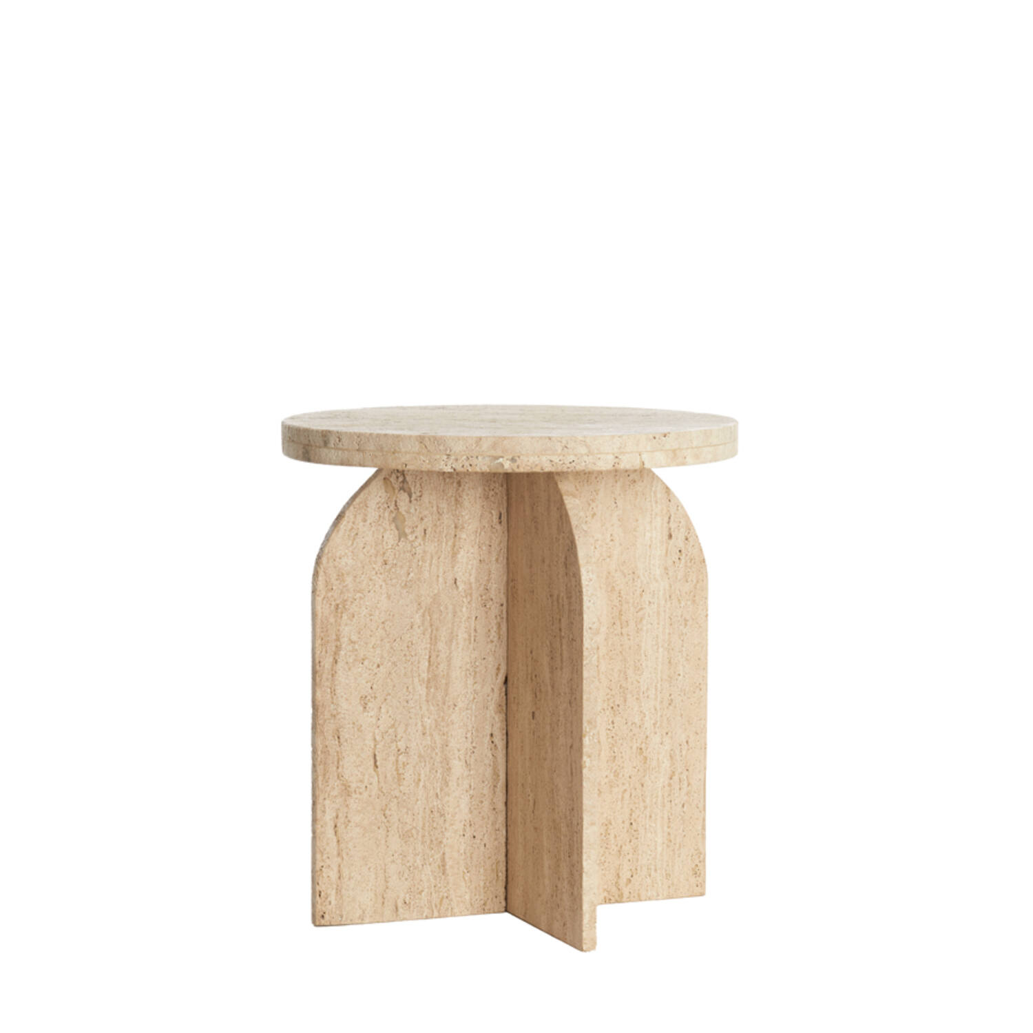 Bijzettafel Ø41x48 cm OTINIA travertin zand
