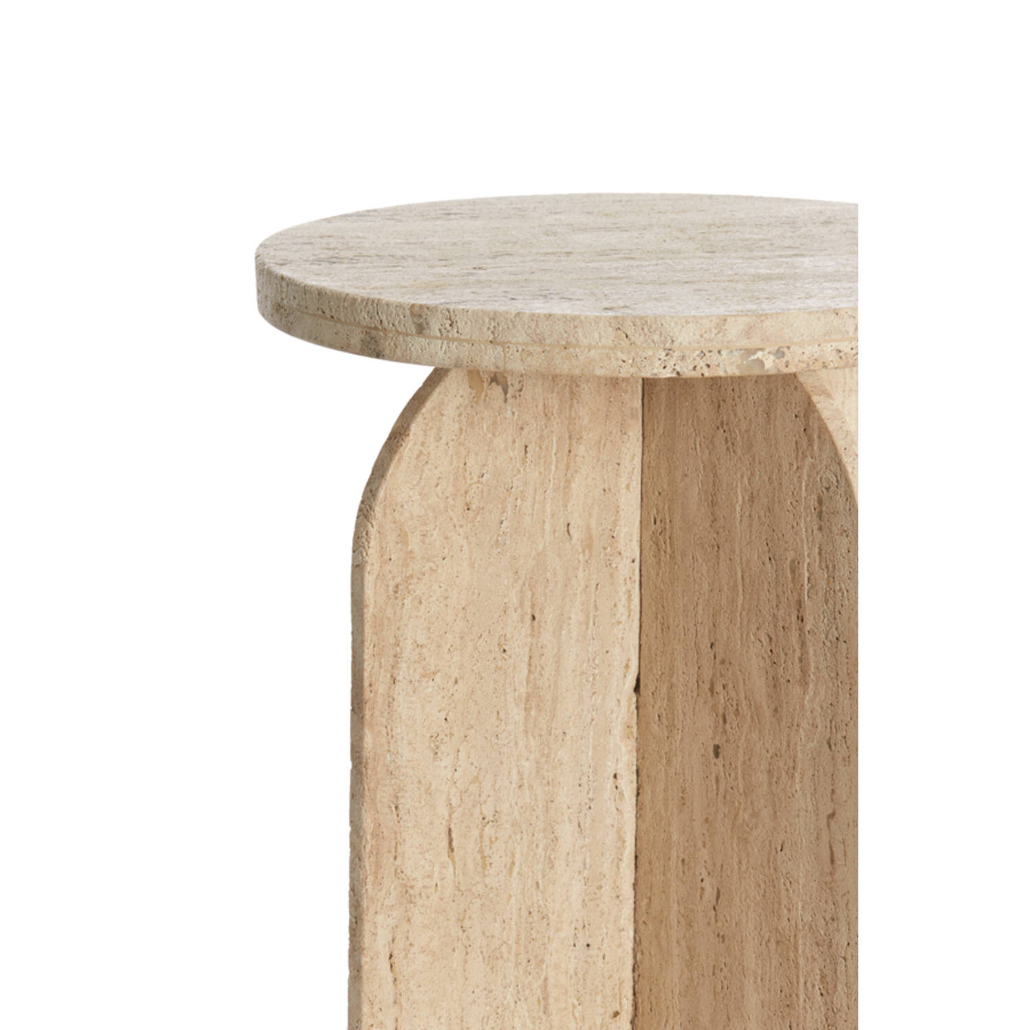 Bijzettafel Ø41x48 cm OTINIA travertin zand