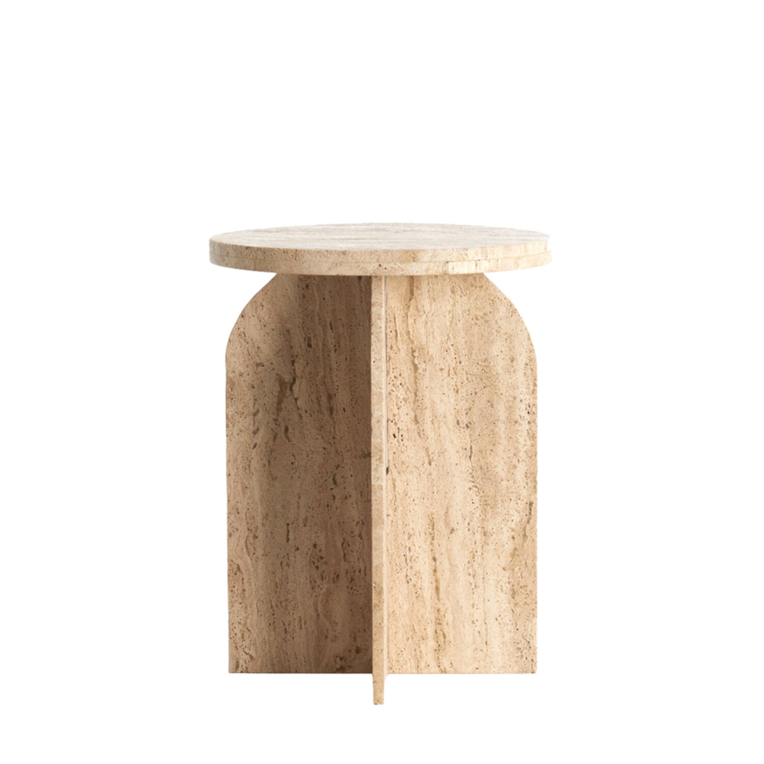 Bijzettafel Ø41x56 cm OTINIA travertin zand