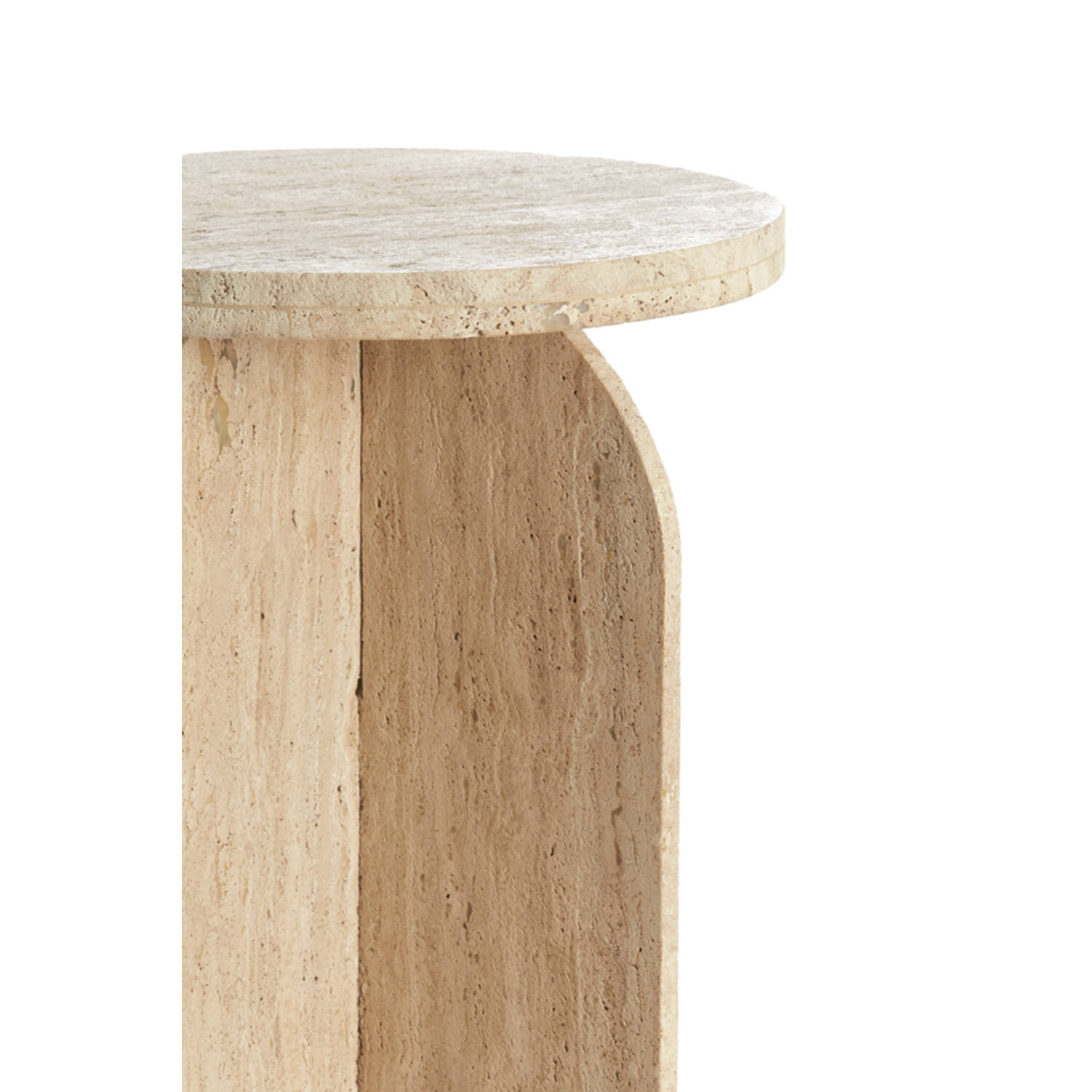 Bijzettafel Ø41x56 cm OTINIA travertin zand