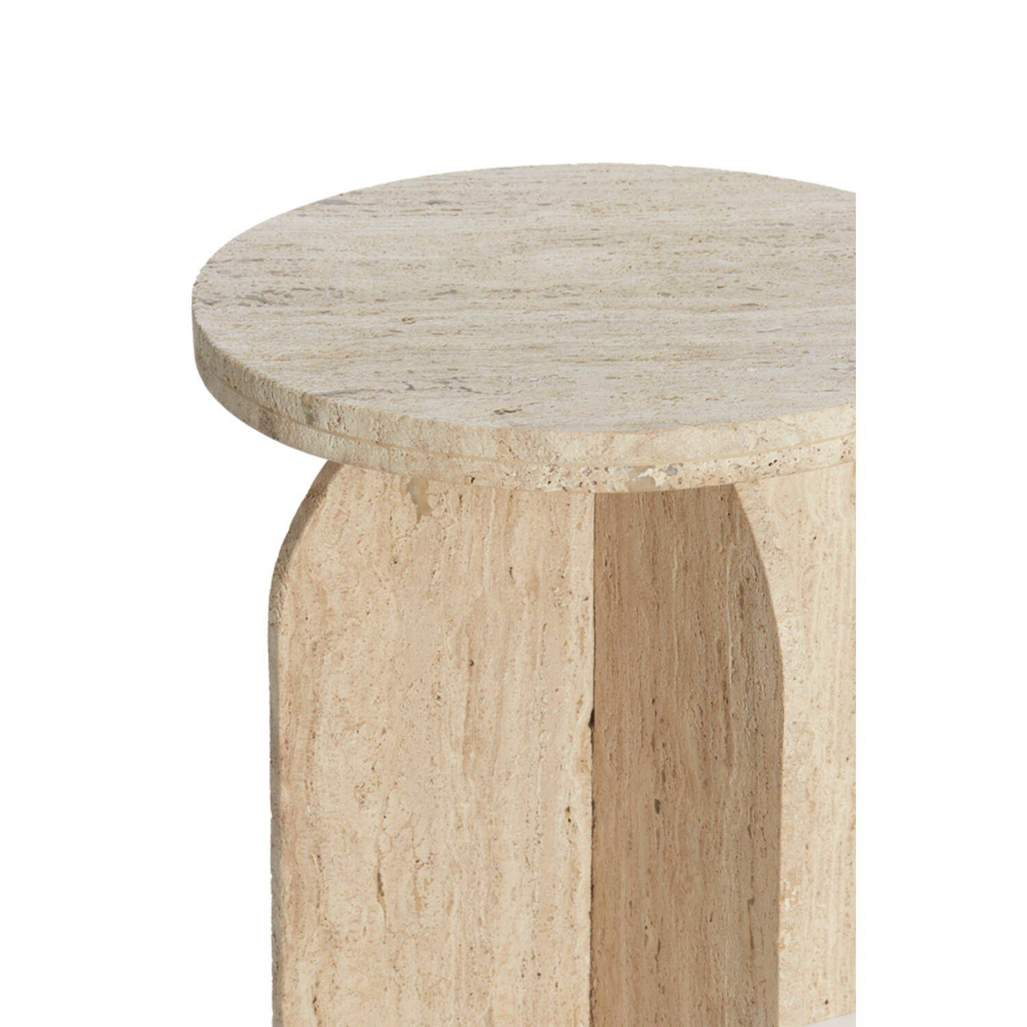 Bijzettafel Ø41x56 cm OTINIA travertin zand