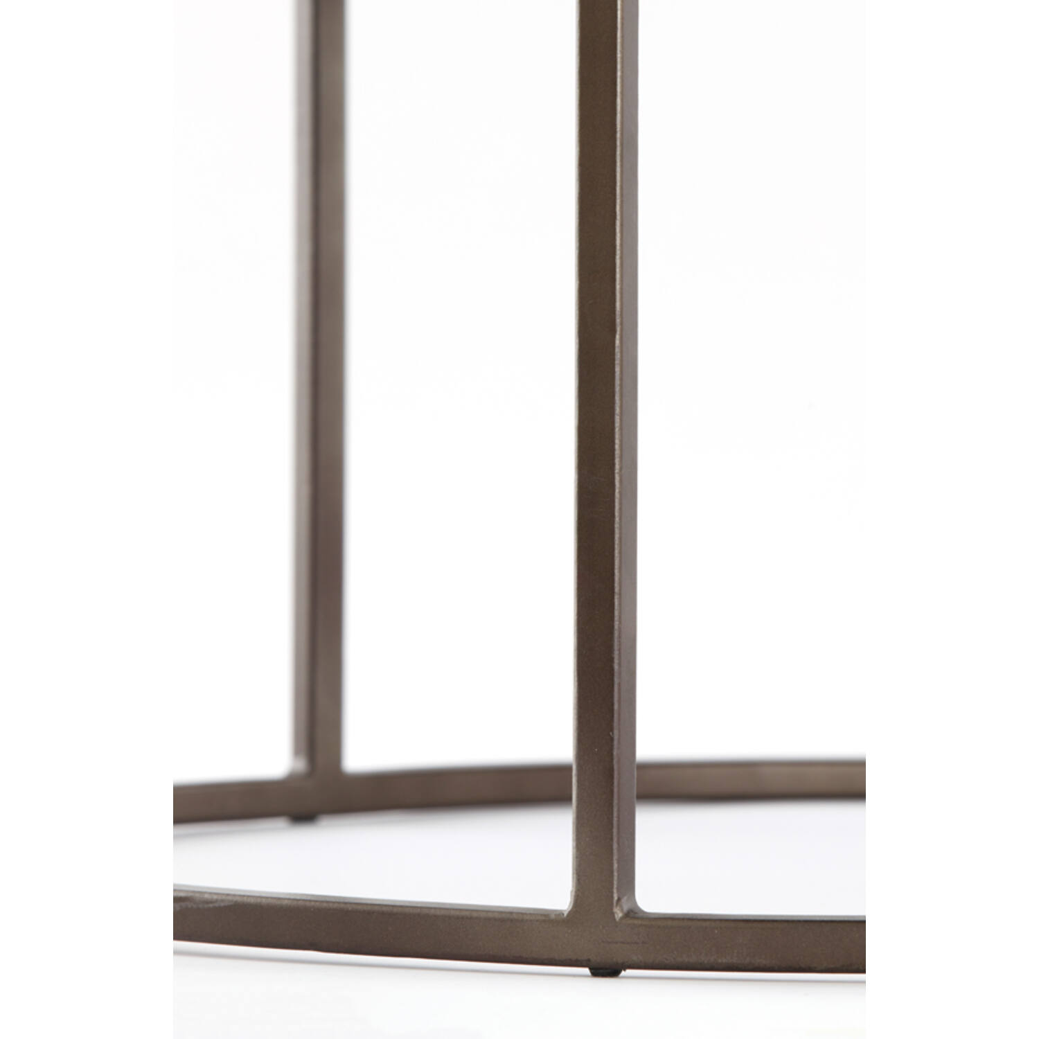 Salontafel S/2 Ø61x37+Ø76x41 cm TALCA donker bruin